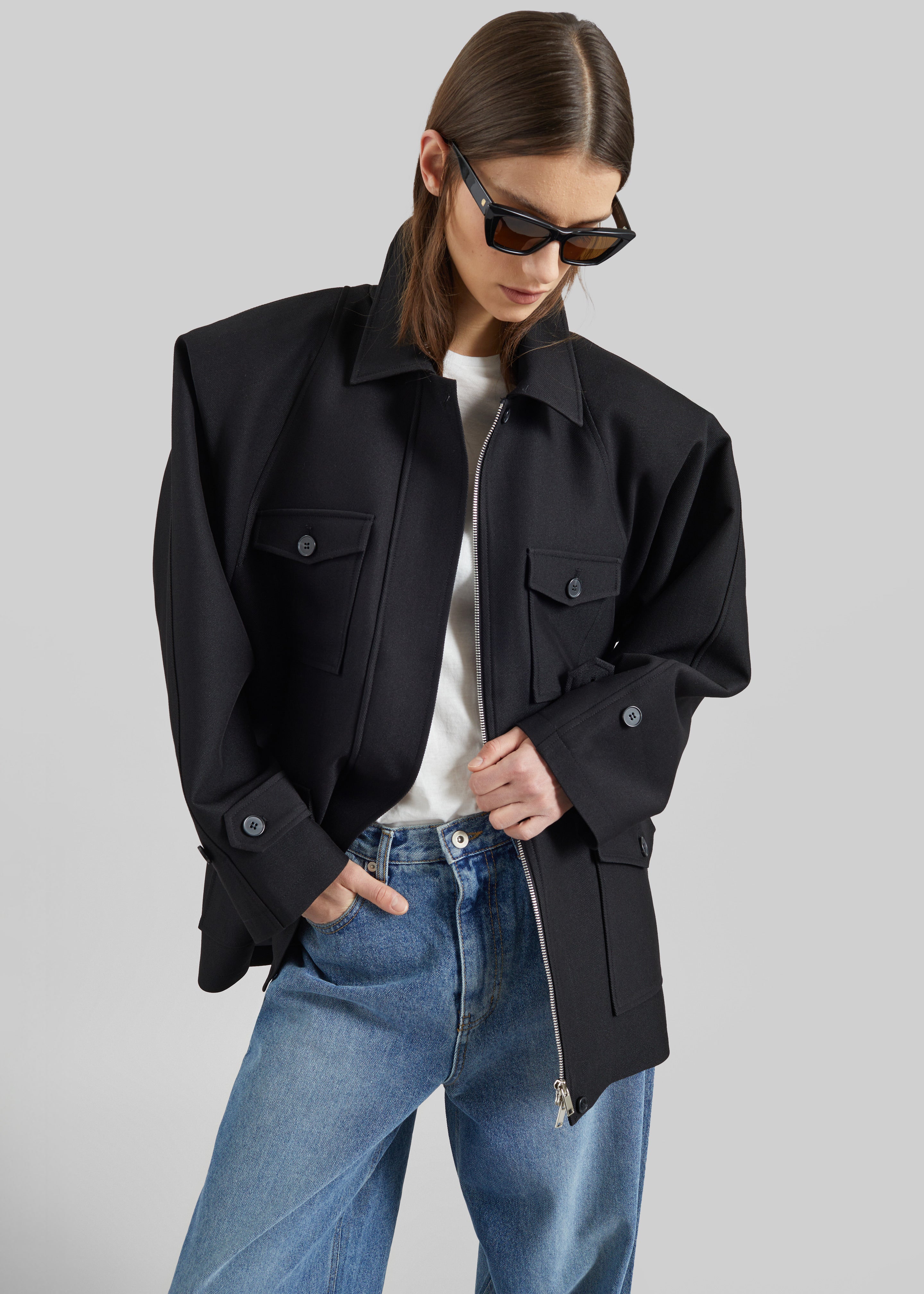 Trevose Padded Utility Jacket - Black – The Frankie Shop