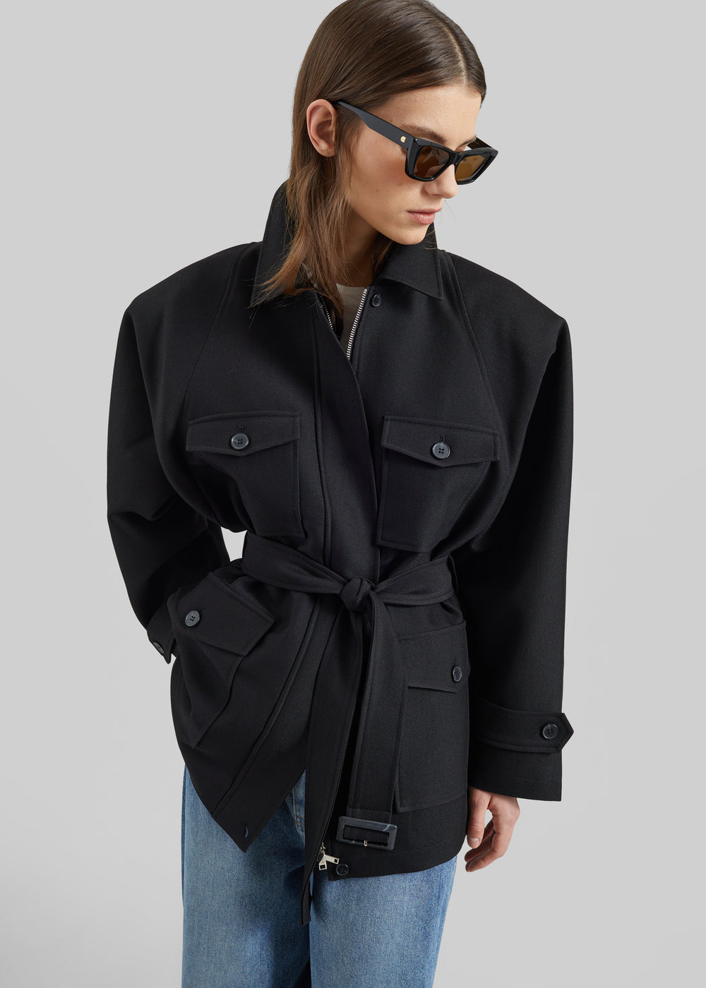Trevose Padded Utility Jacket - Black - 1