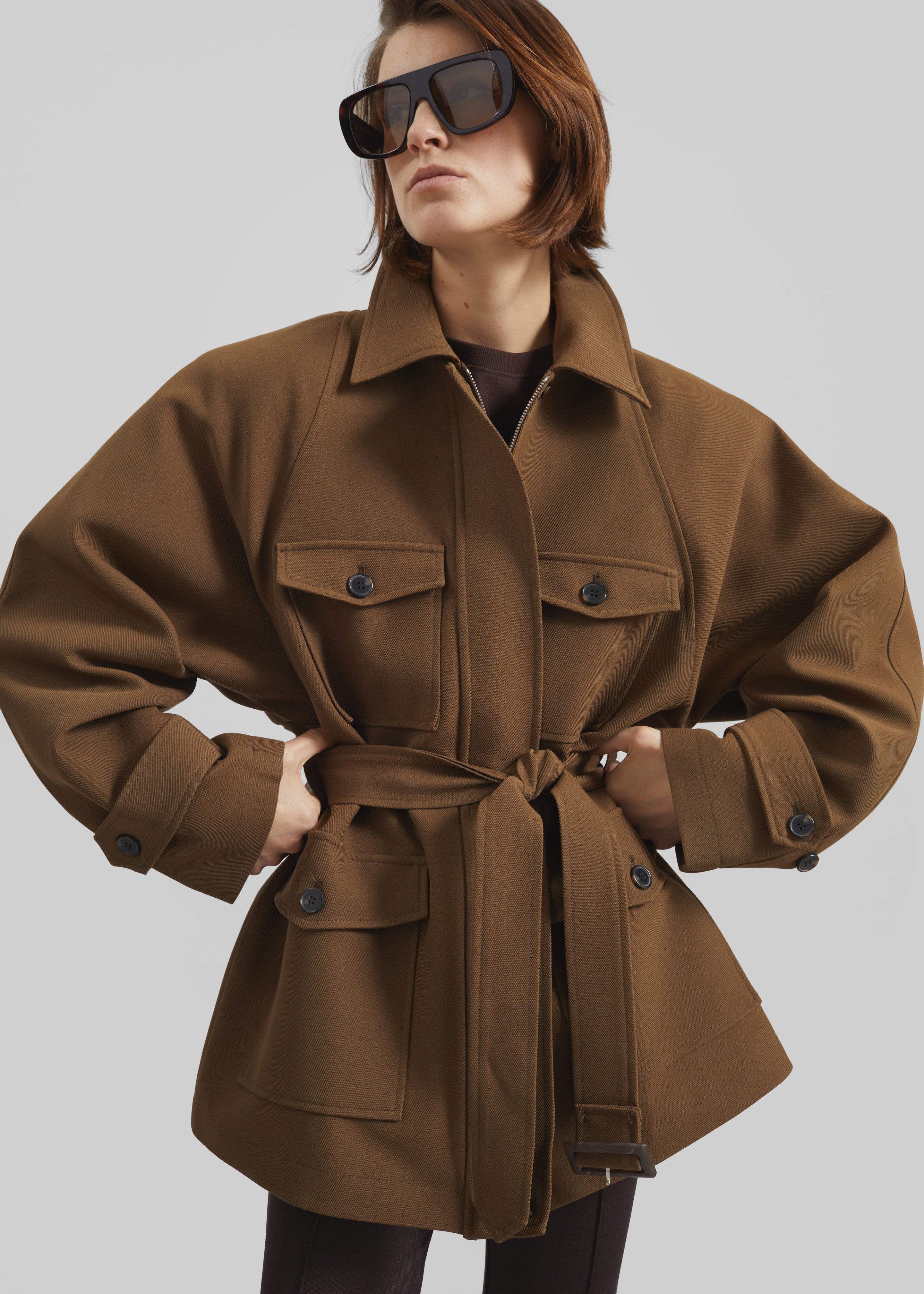 Trevose Padded Utility Jacket - Brown - 2