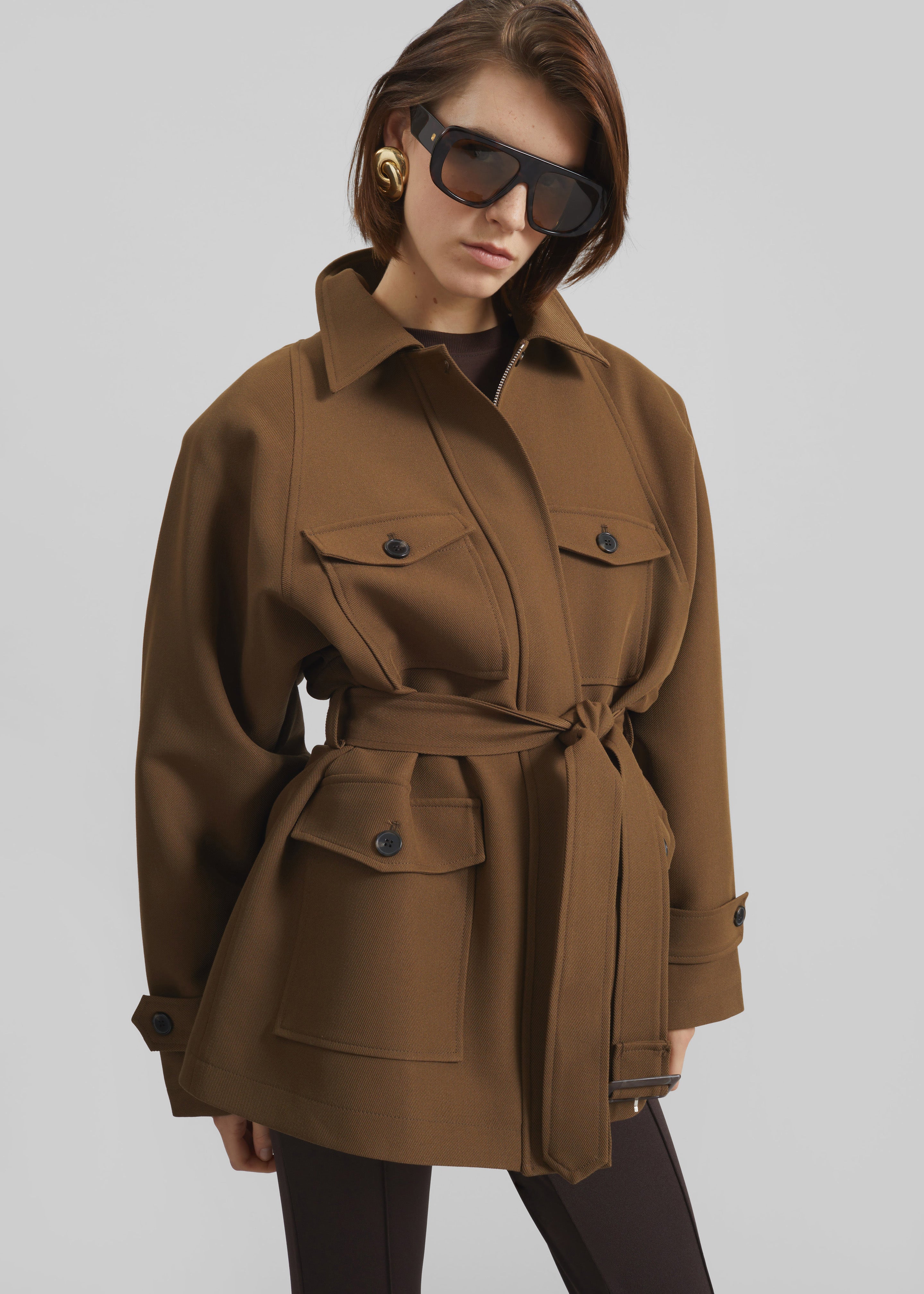 Trevose Padded Utility Jacket - Brown – The Frankie Shop