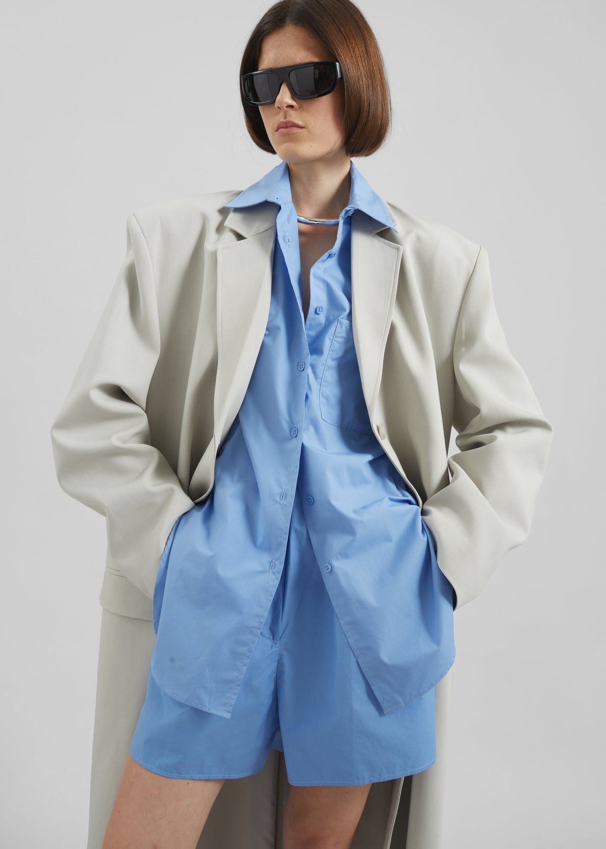 Tribeca Long Coat - Stone - 2