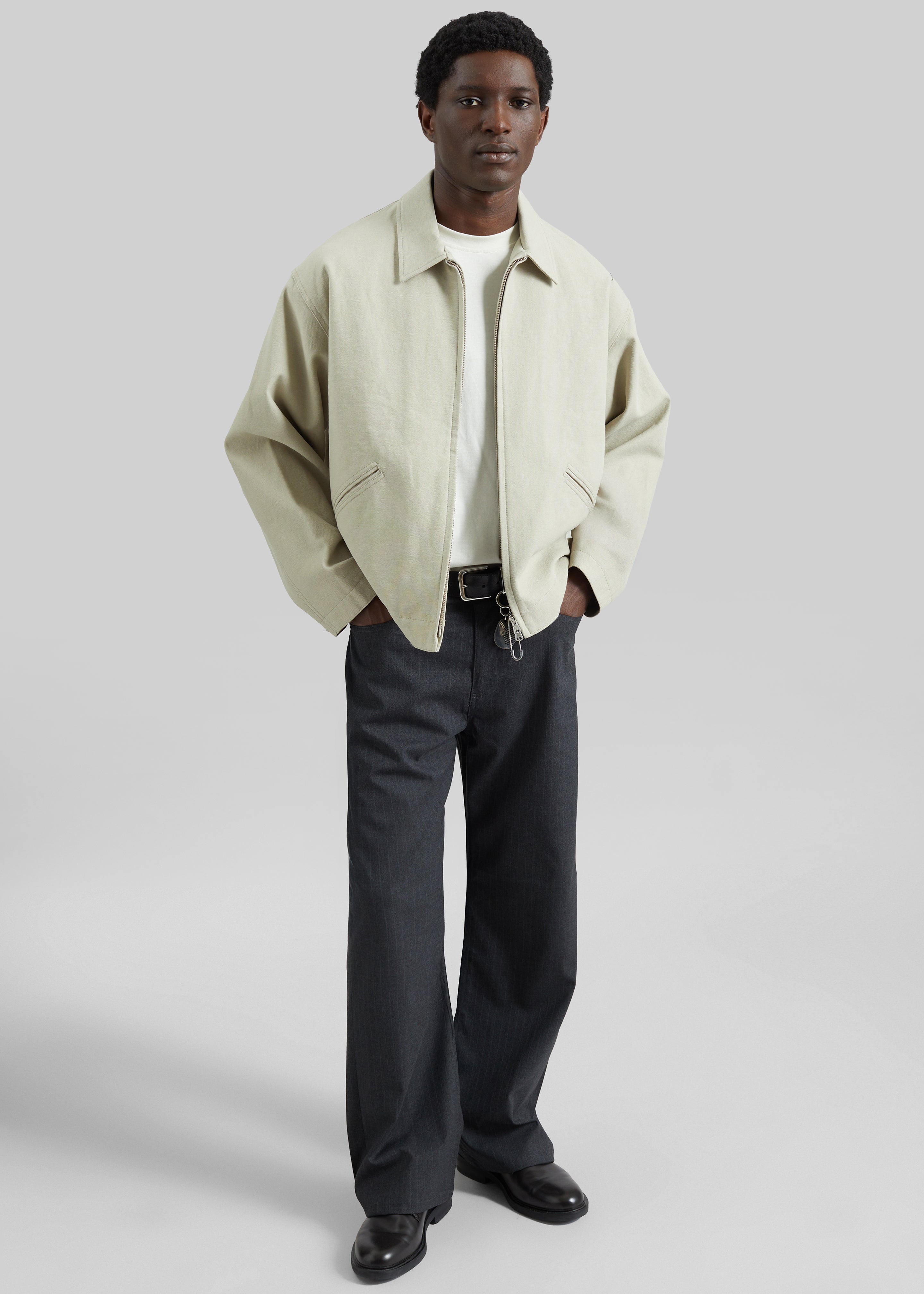 Trieste Straight Pants - Charcoal Pinstripe – The Frankie Shop