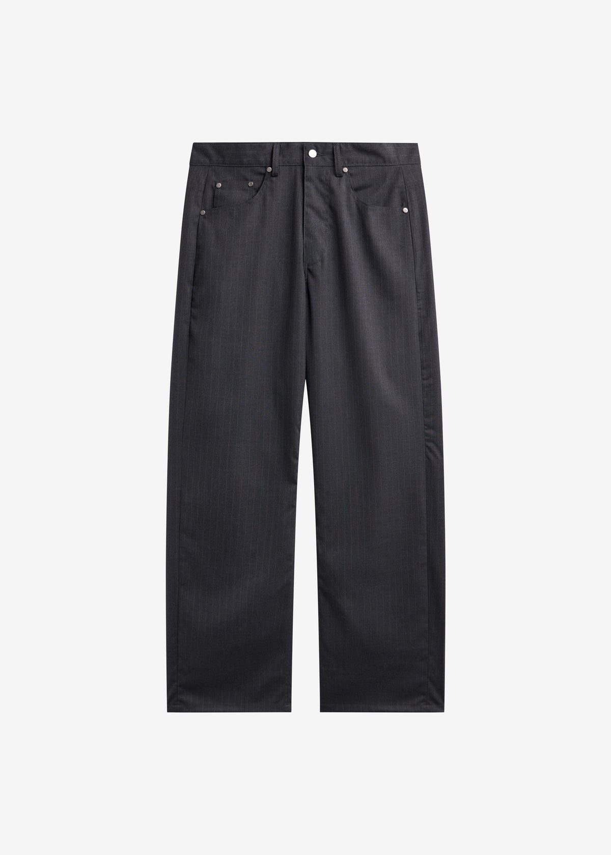Trieste Straight Pants - Charcoal Pinstripe - 10