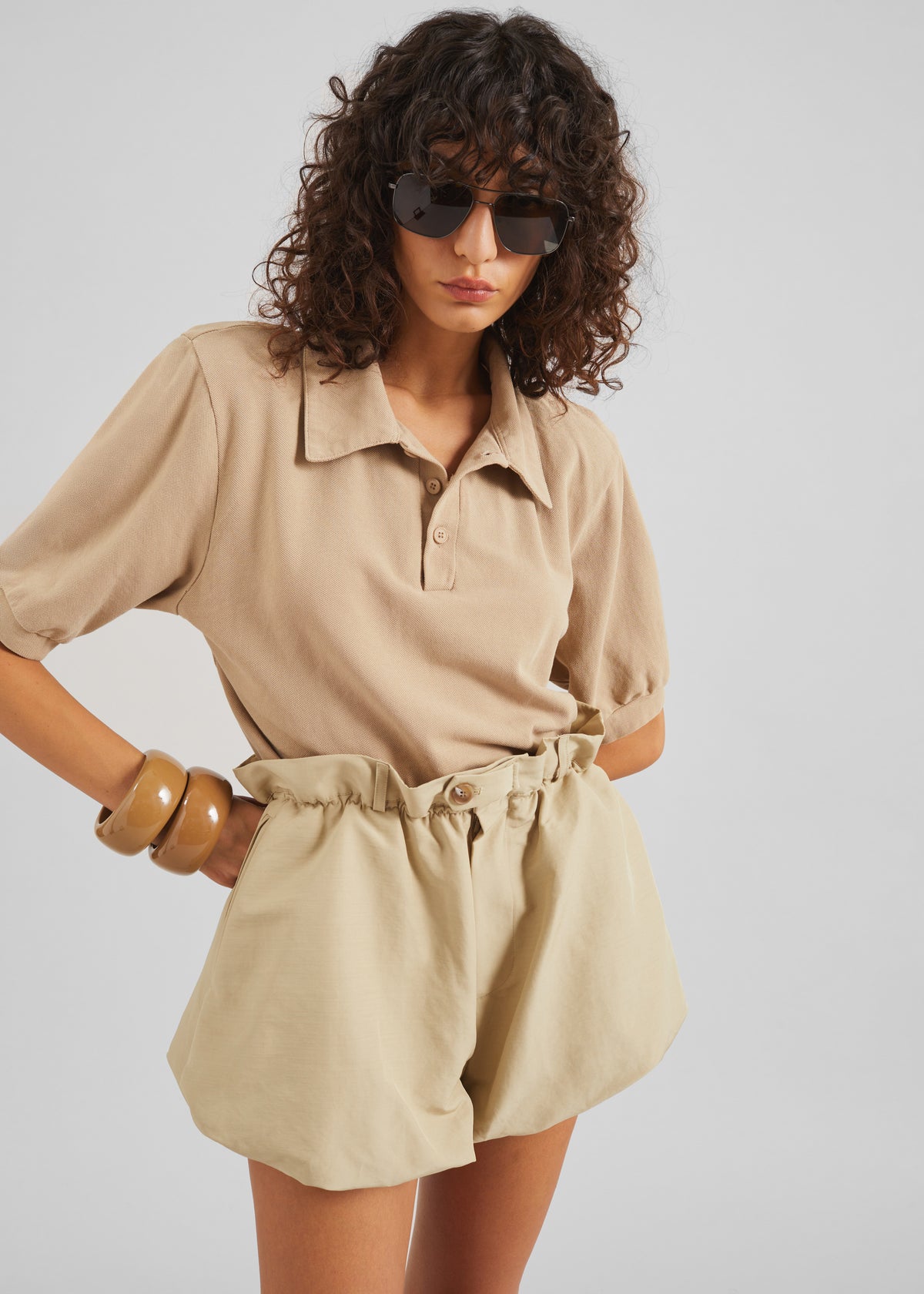 Trinay Balloon Shorts - Sahara - 3