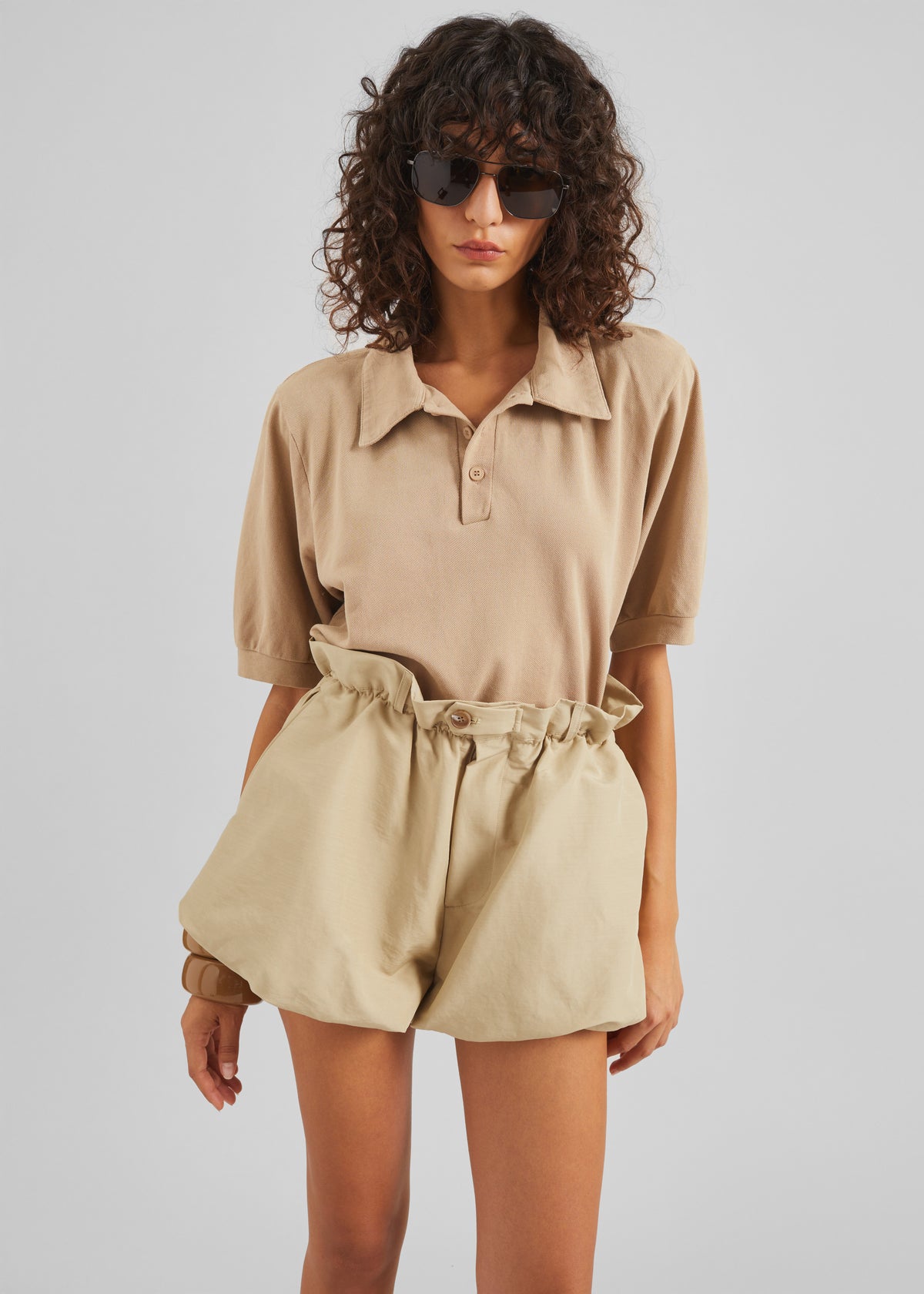 Trinay Balloon Shorts - Sahara - 4