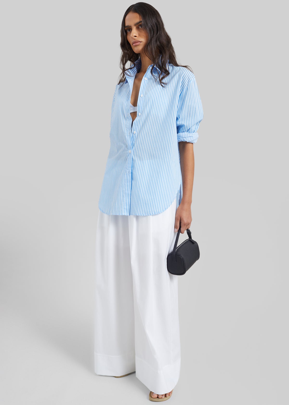 Trivio Poplin Wide Leg Pants - White - 4