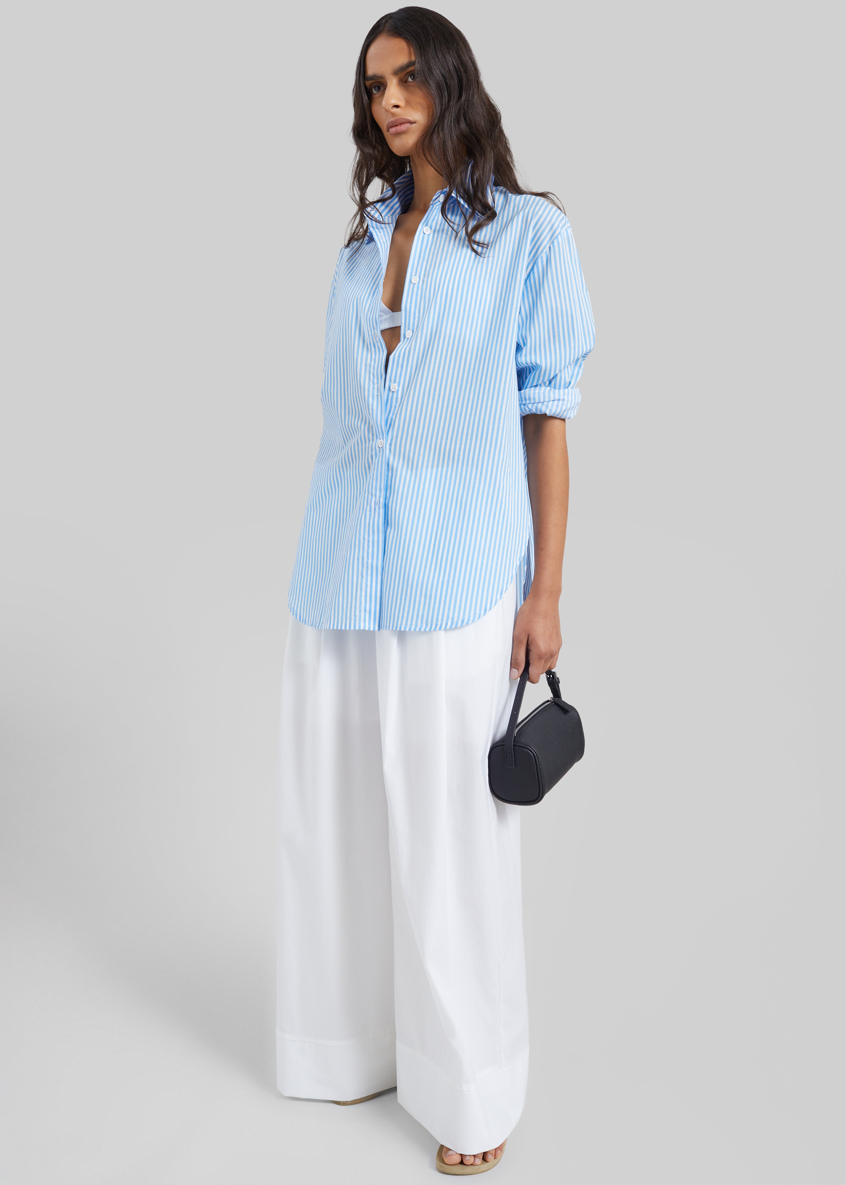 Trivio Poplin Wide Leg Pants - White - 4