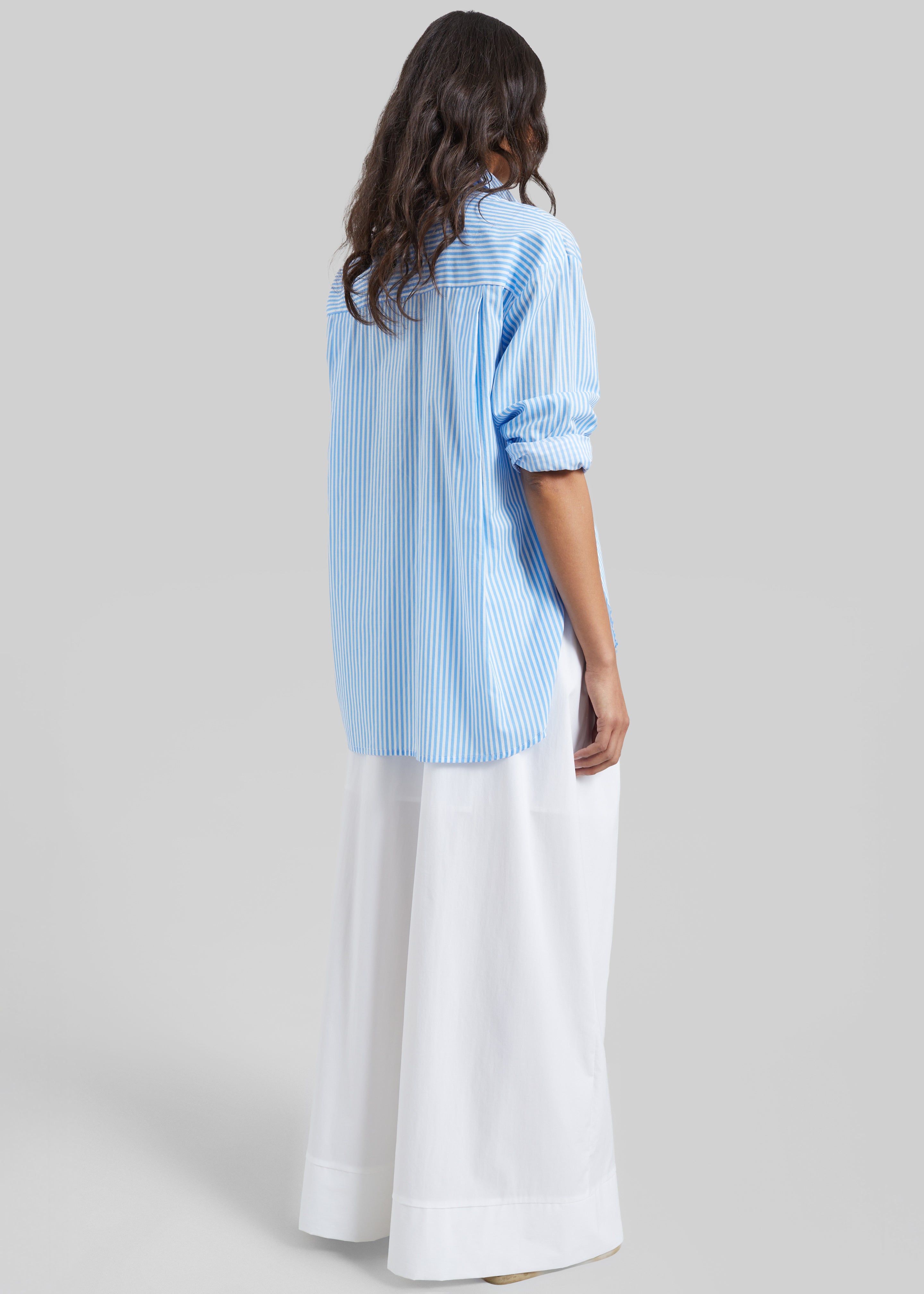 Trivio Poplin Wide Leg Pants - White - 5