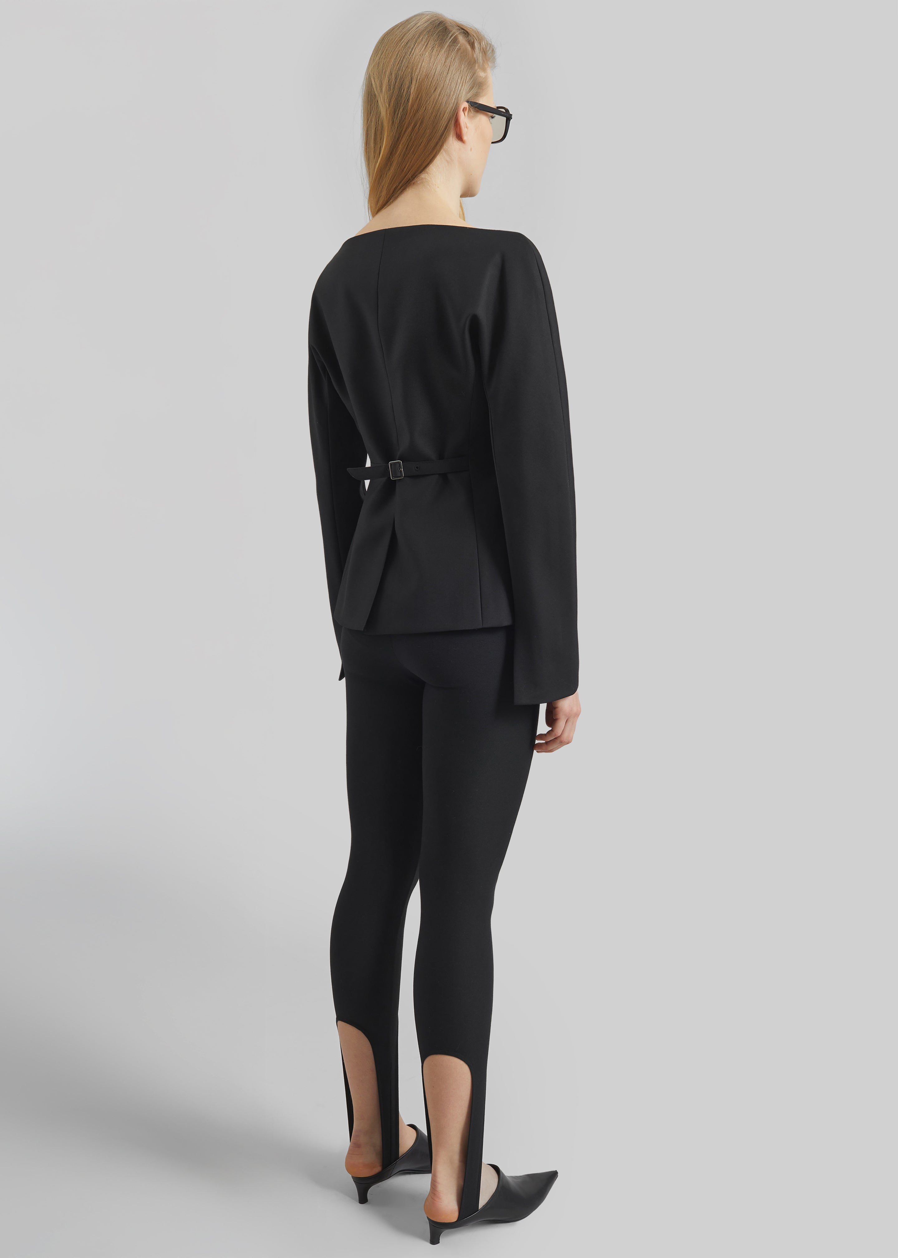 Troense Boatneck Tailored Blazer - Black - 7