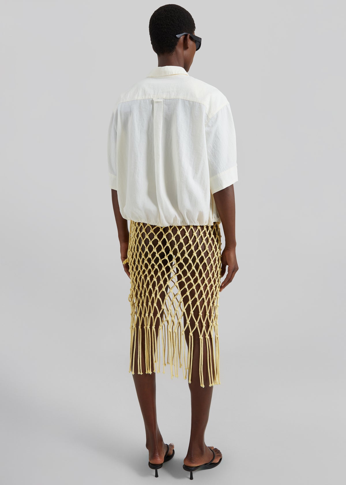 Tropea Macrame Skirt - Pale Yellow - 9