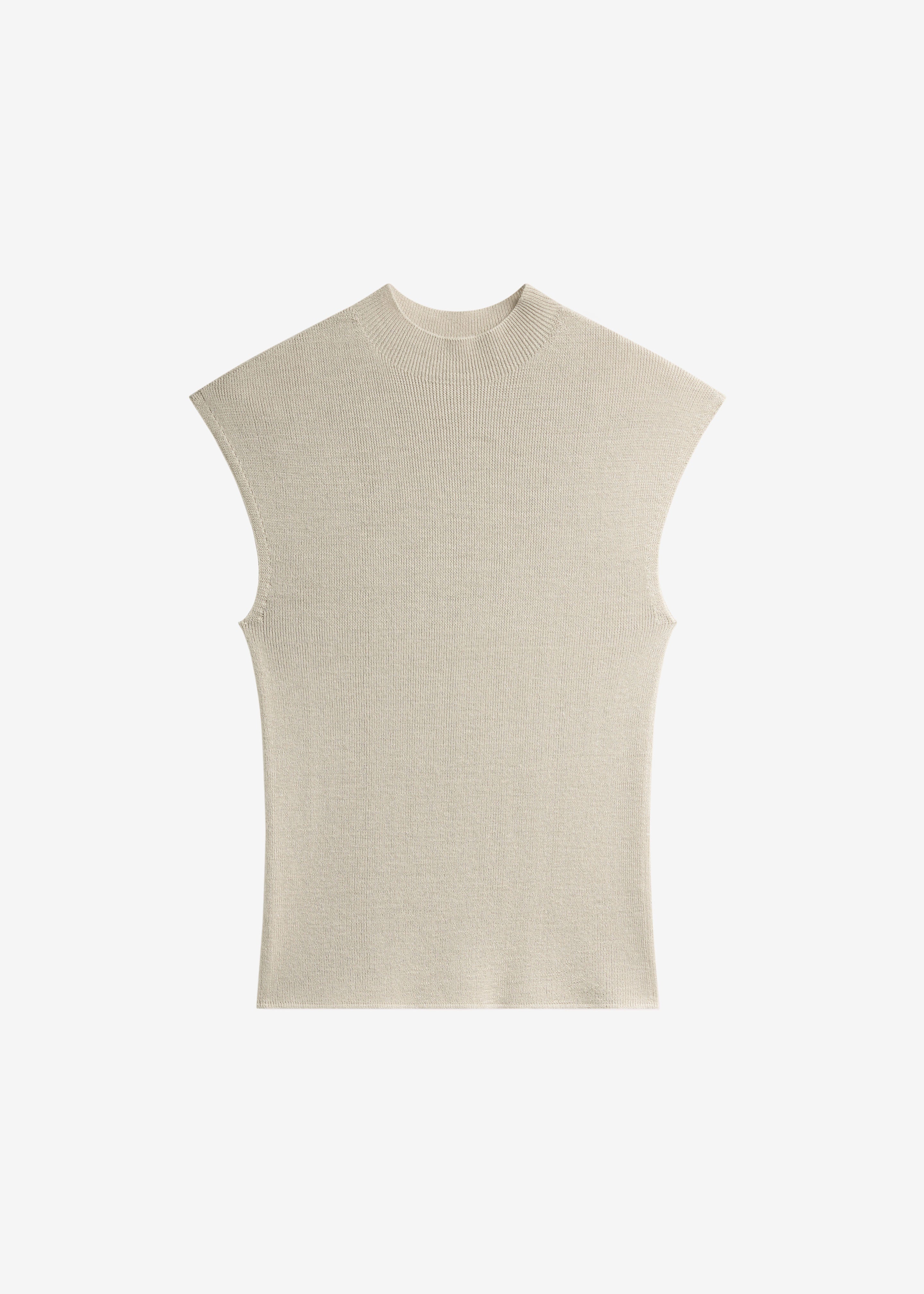 Troyes Knit Top - Beige - 7