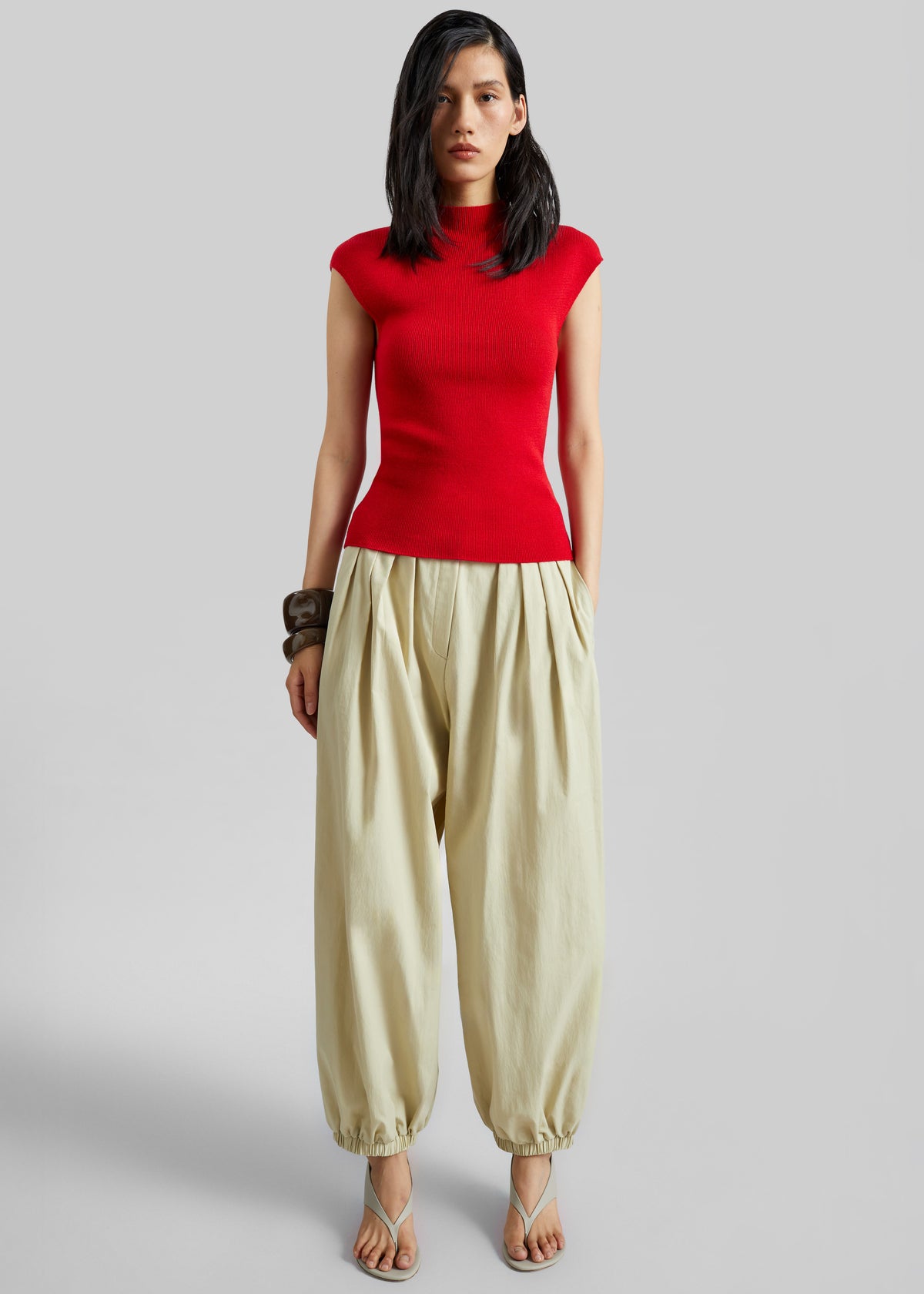 Troyes Knit Top - Red - 3