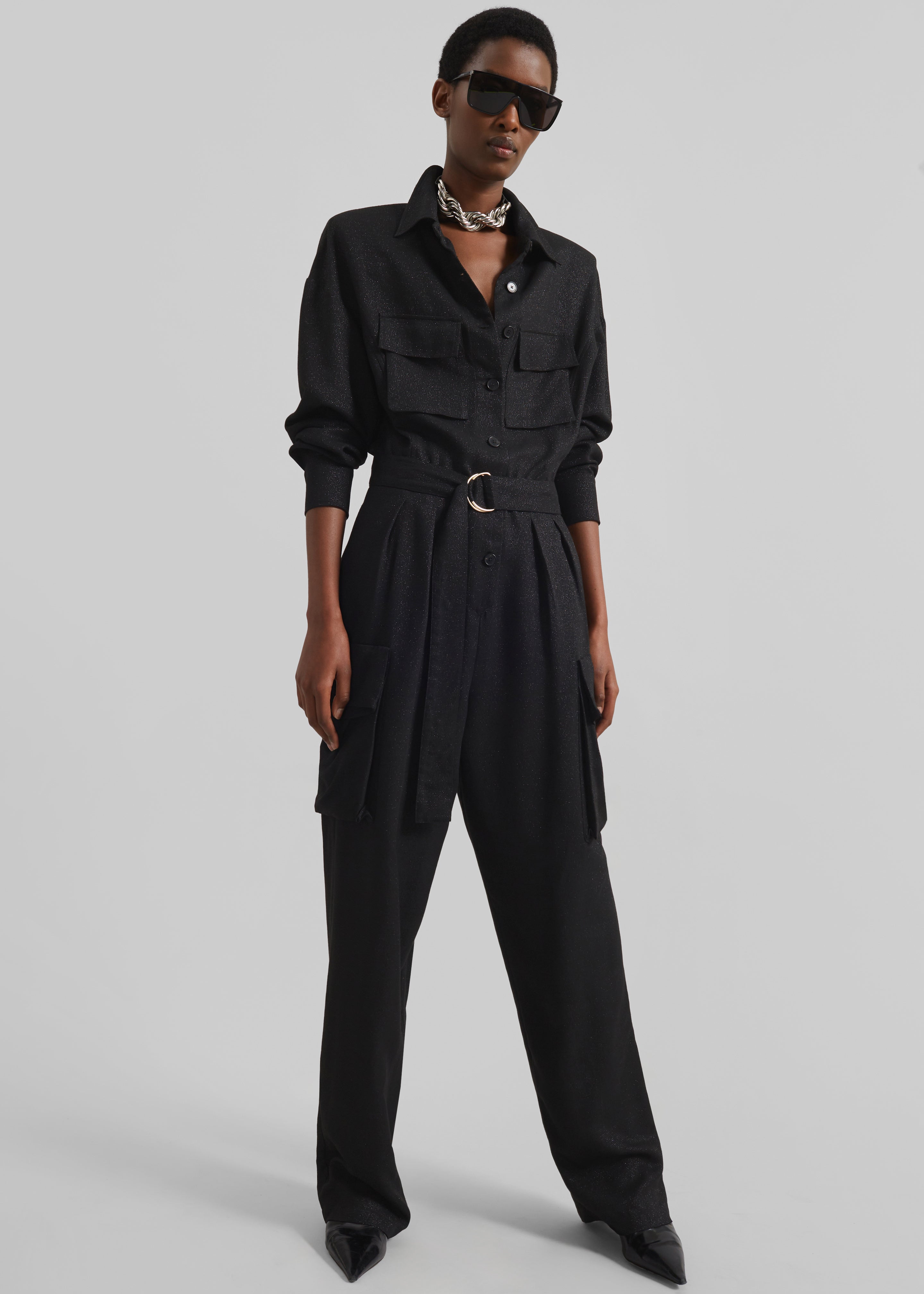 Tulare Shimmer Jumpsuit - Black - 3