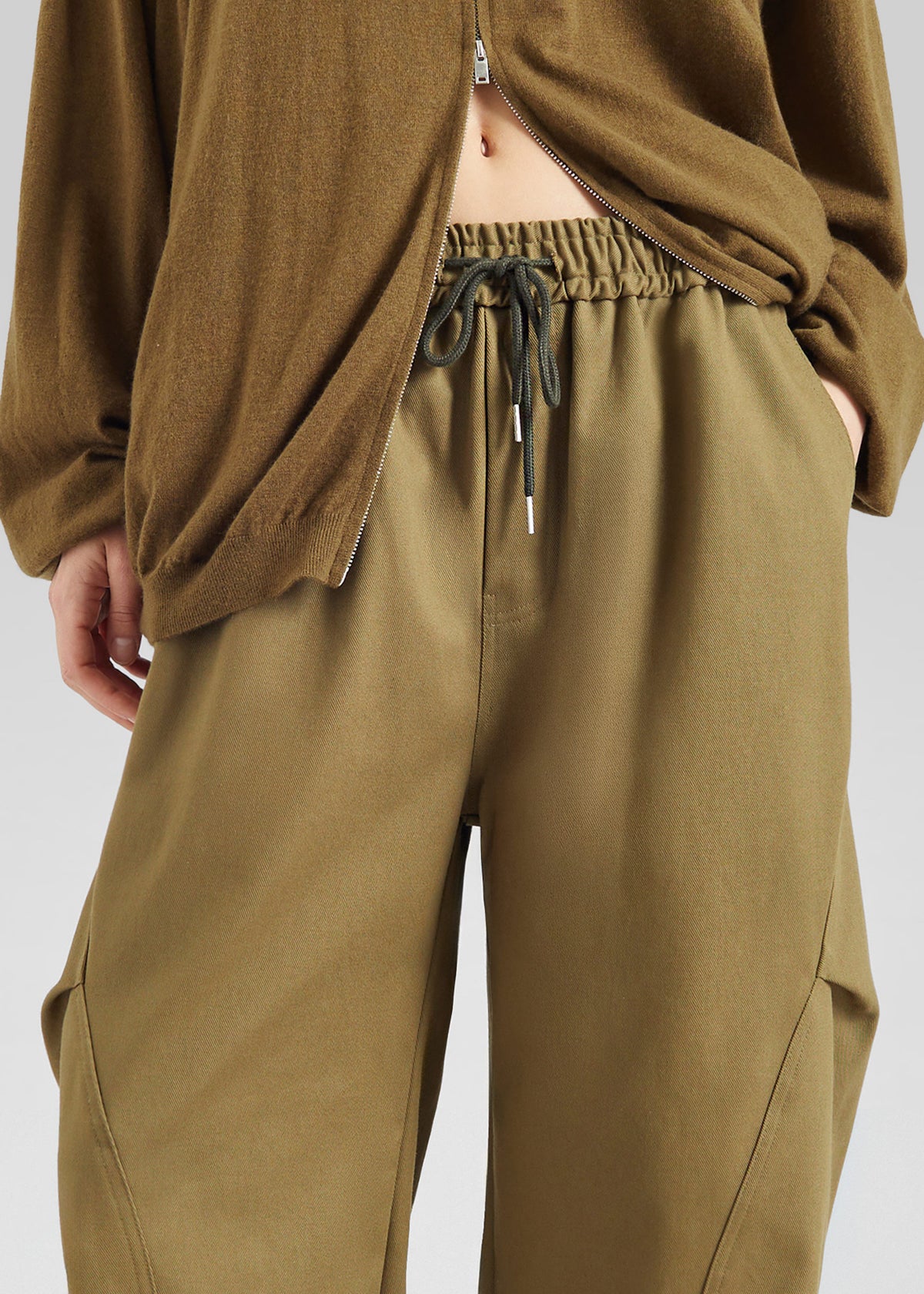Tulsa Curved Pants - Dark Olive - 3