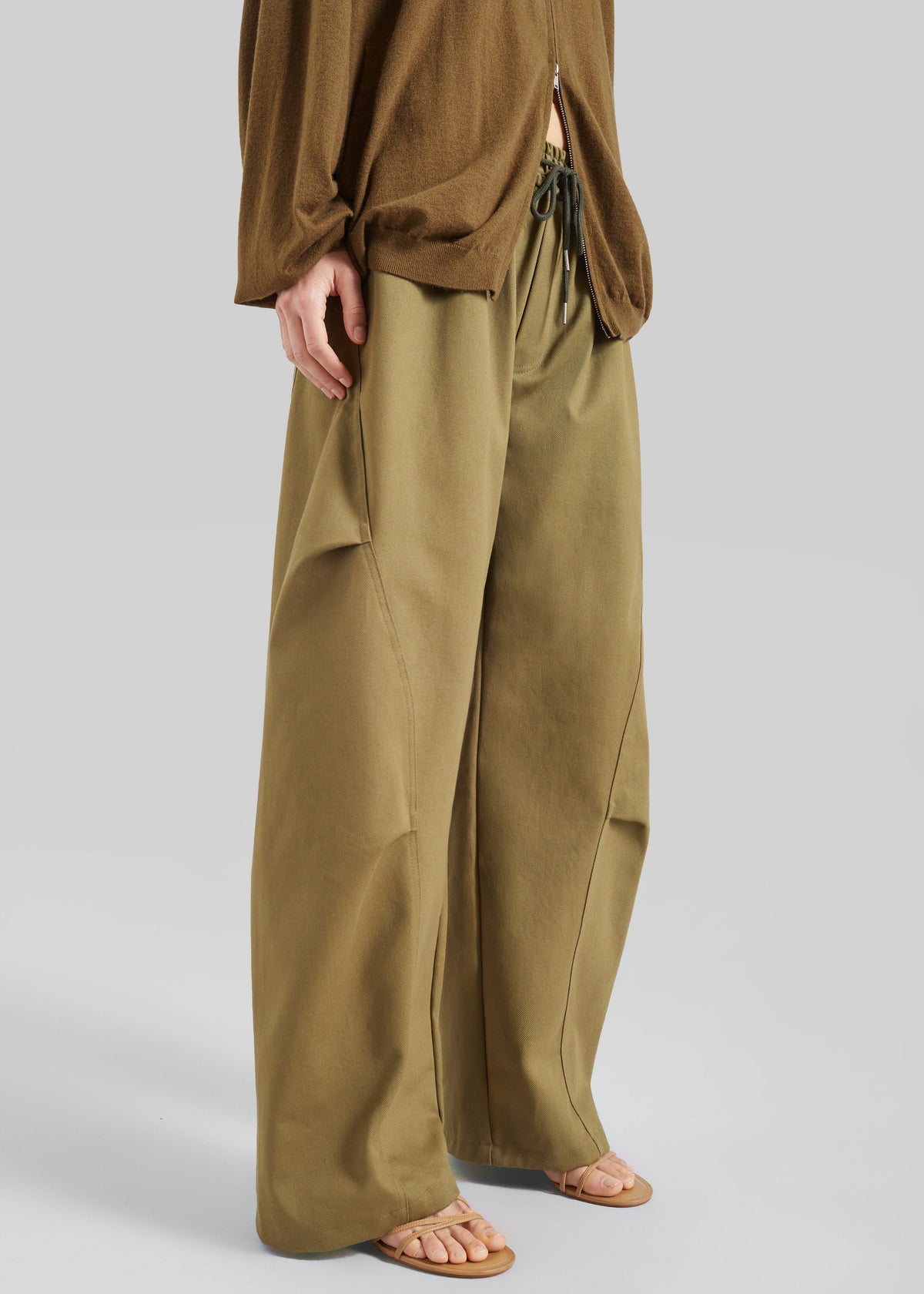 Tulsa Curved Pants - Dark Olive - 2