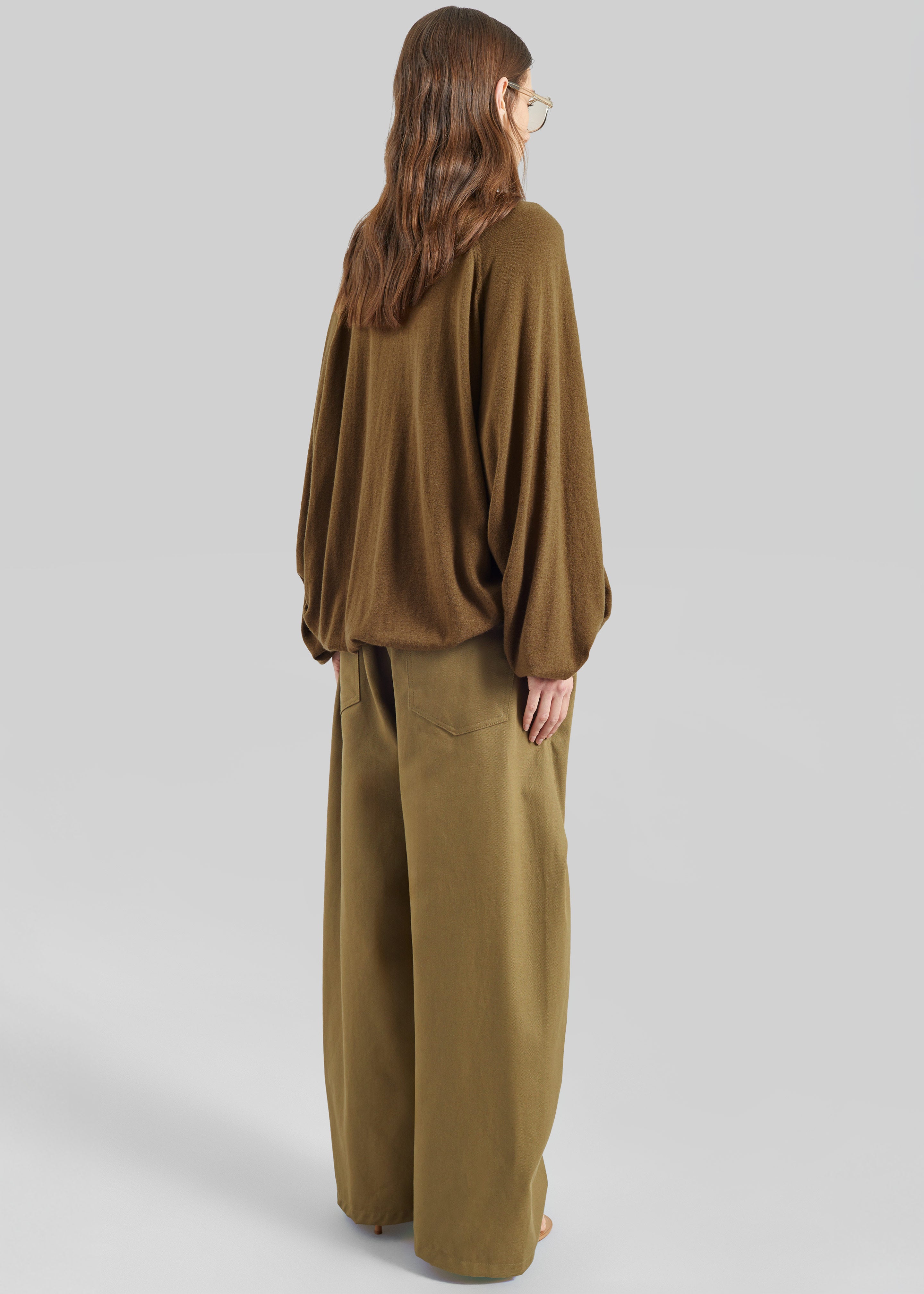 Tulsa Curved Pants - Dark Olive – The Frankie Shop