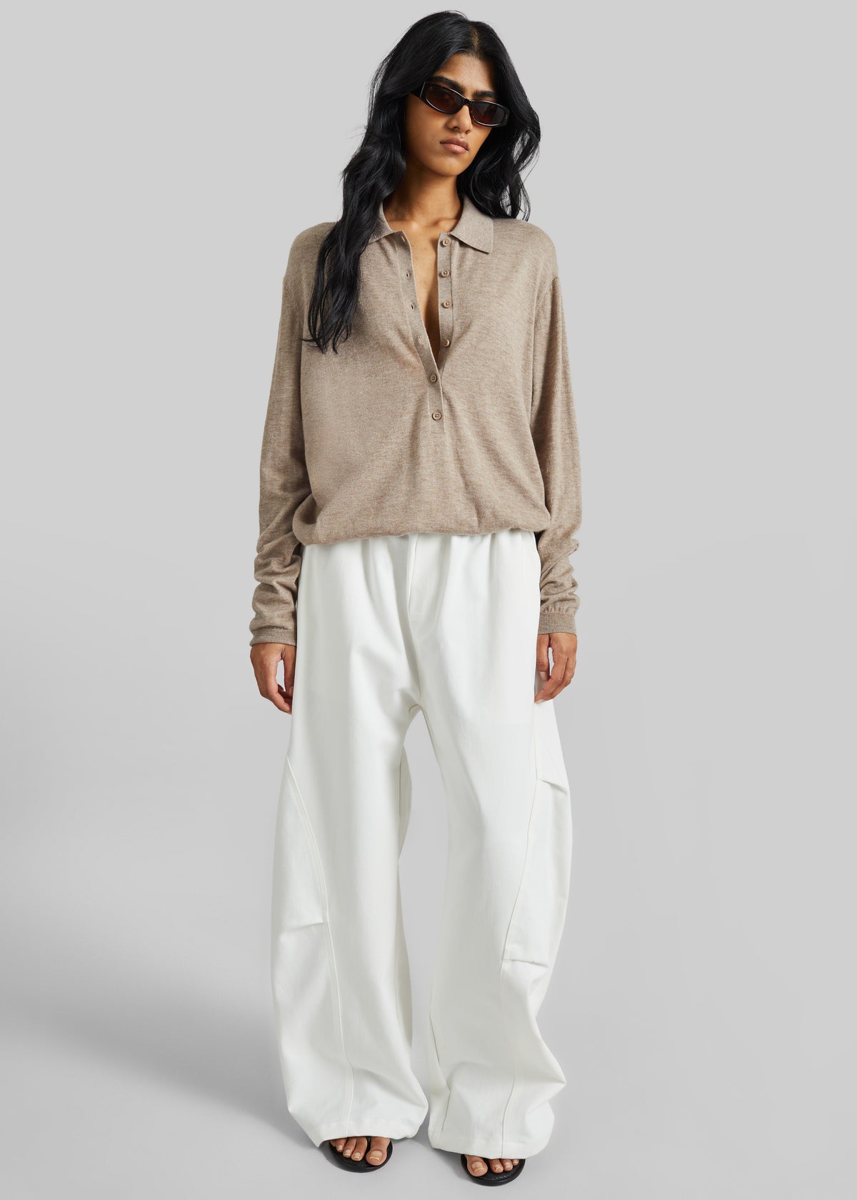 Tulsa Curved Pants - White - 1