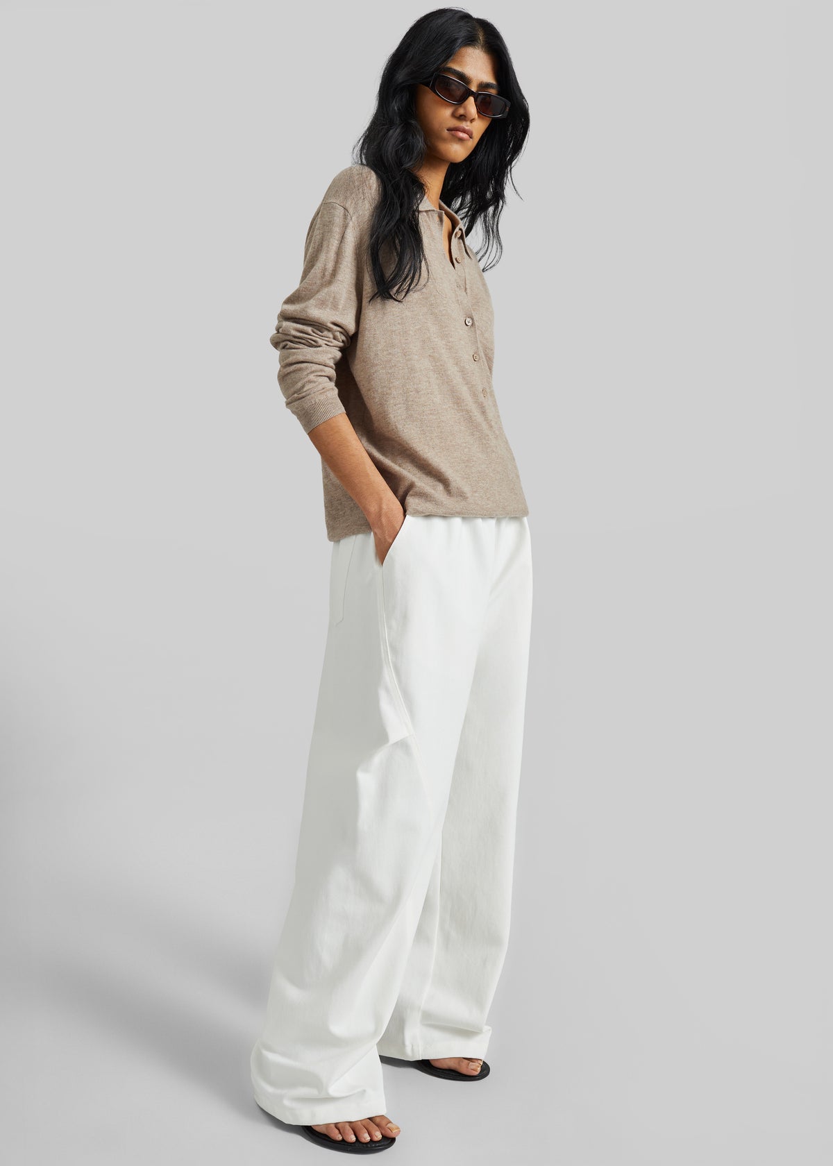 Tulsa Curved Pants - White - 3