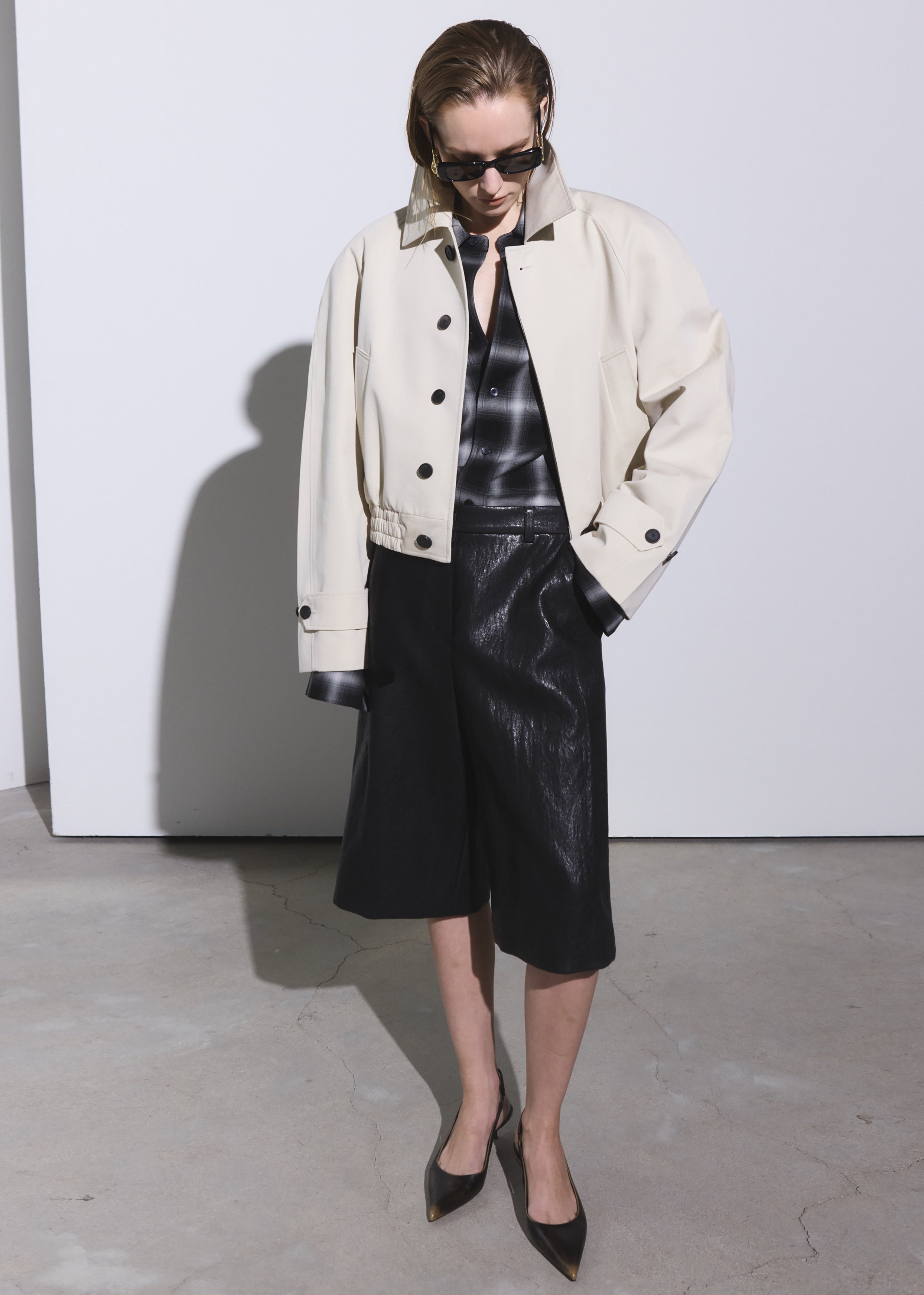 Turenne Curved Jacket - Beige - 1