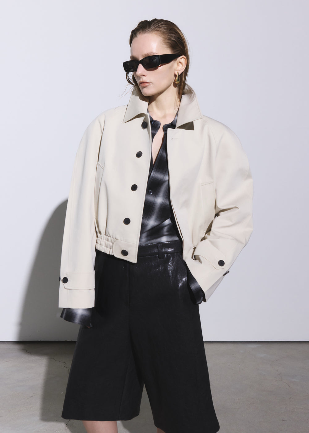 Turenne Curved Jacket - Beige - 1