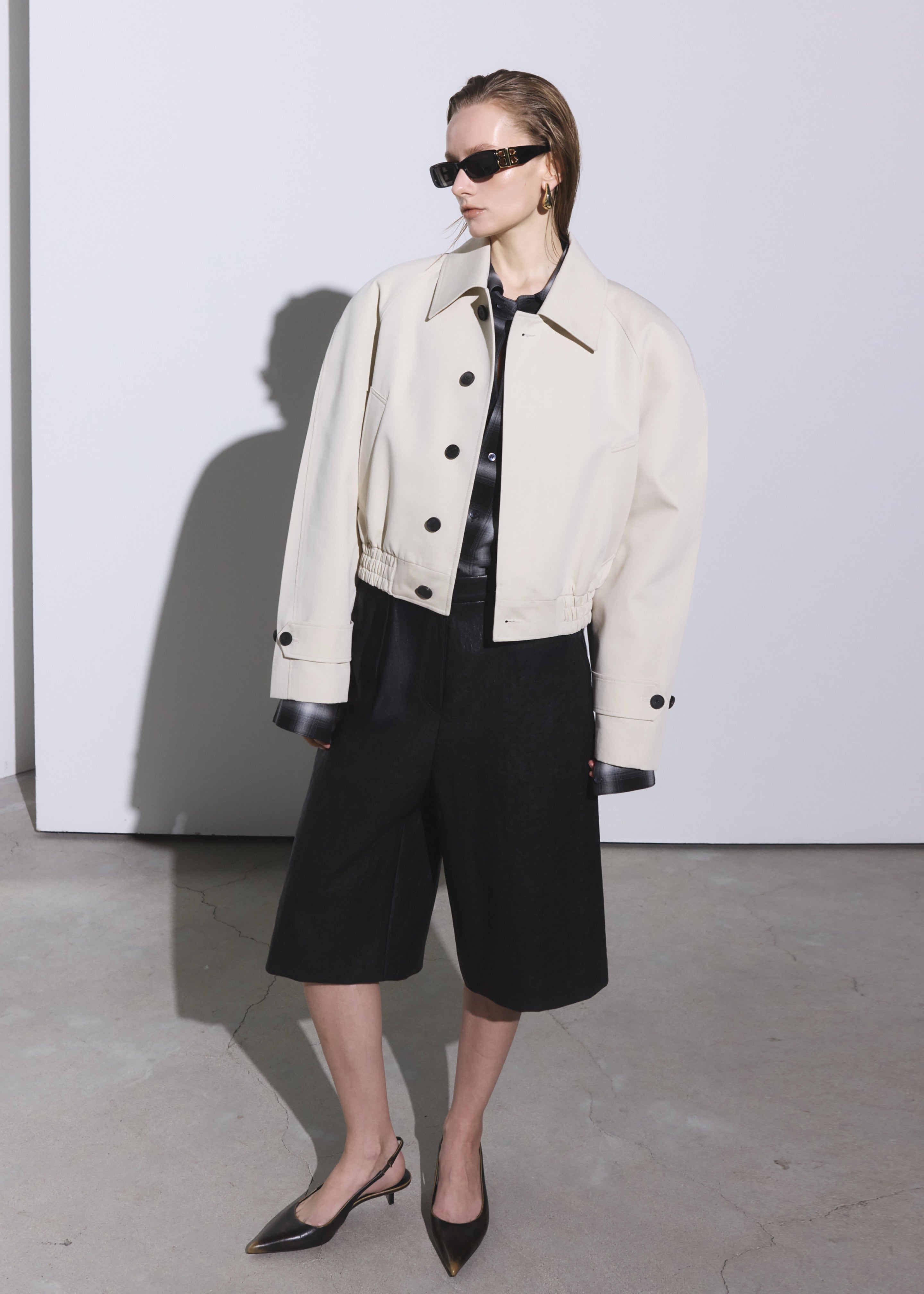 Turenne Curved Jacket - Beige - 9