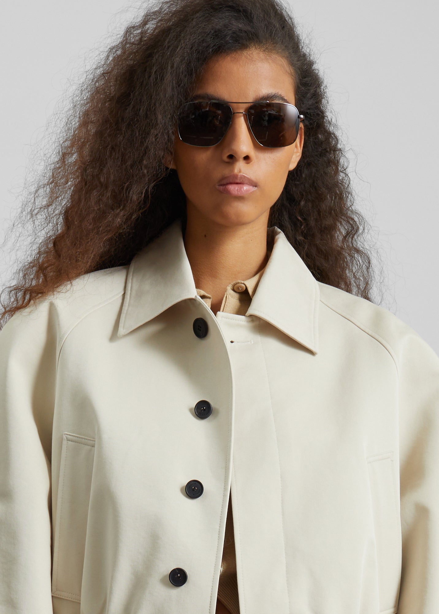 Turenne Curved Jacket - Beige - 5