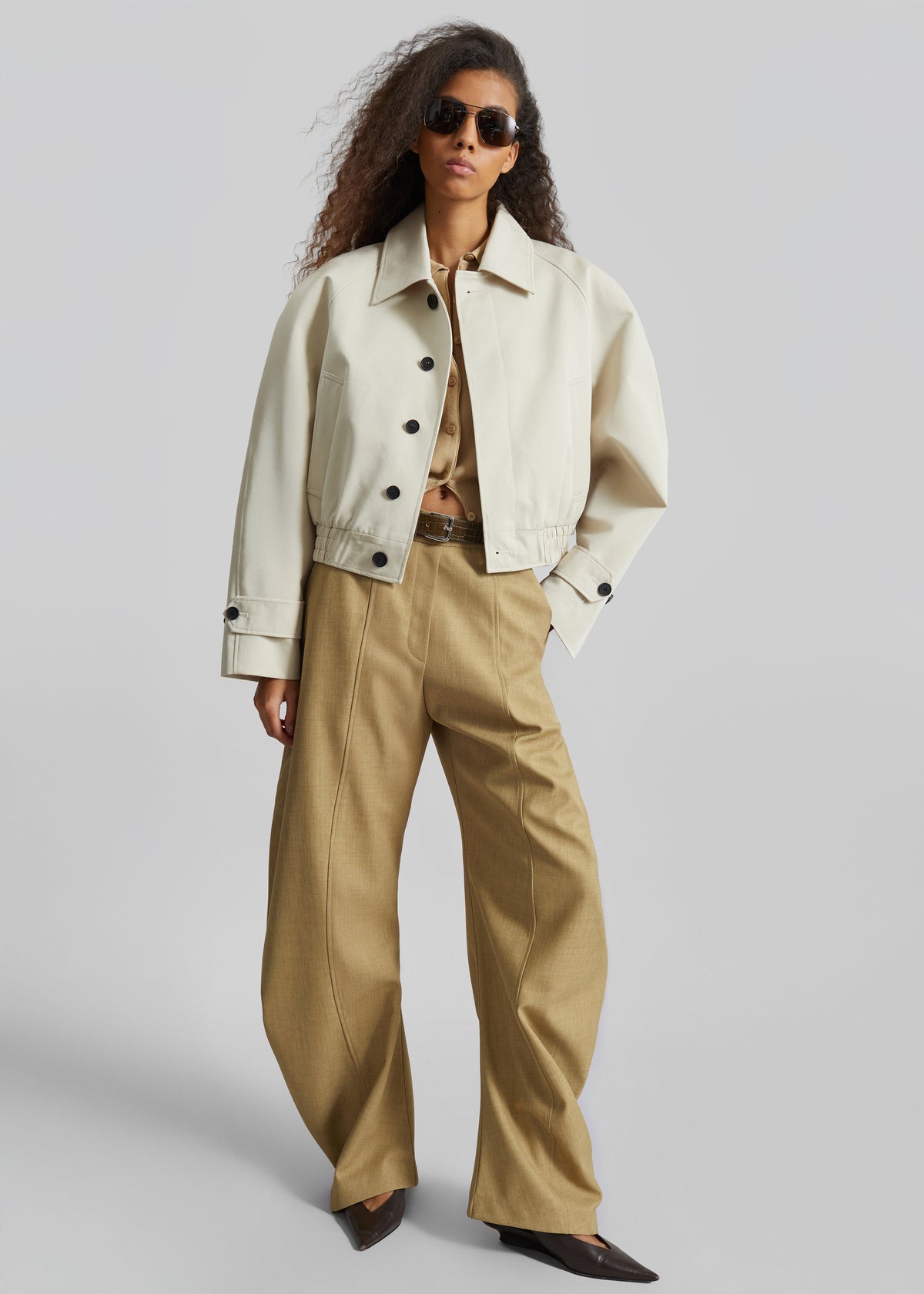 Turenne Curved Jacket - Beige - 4