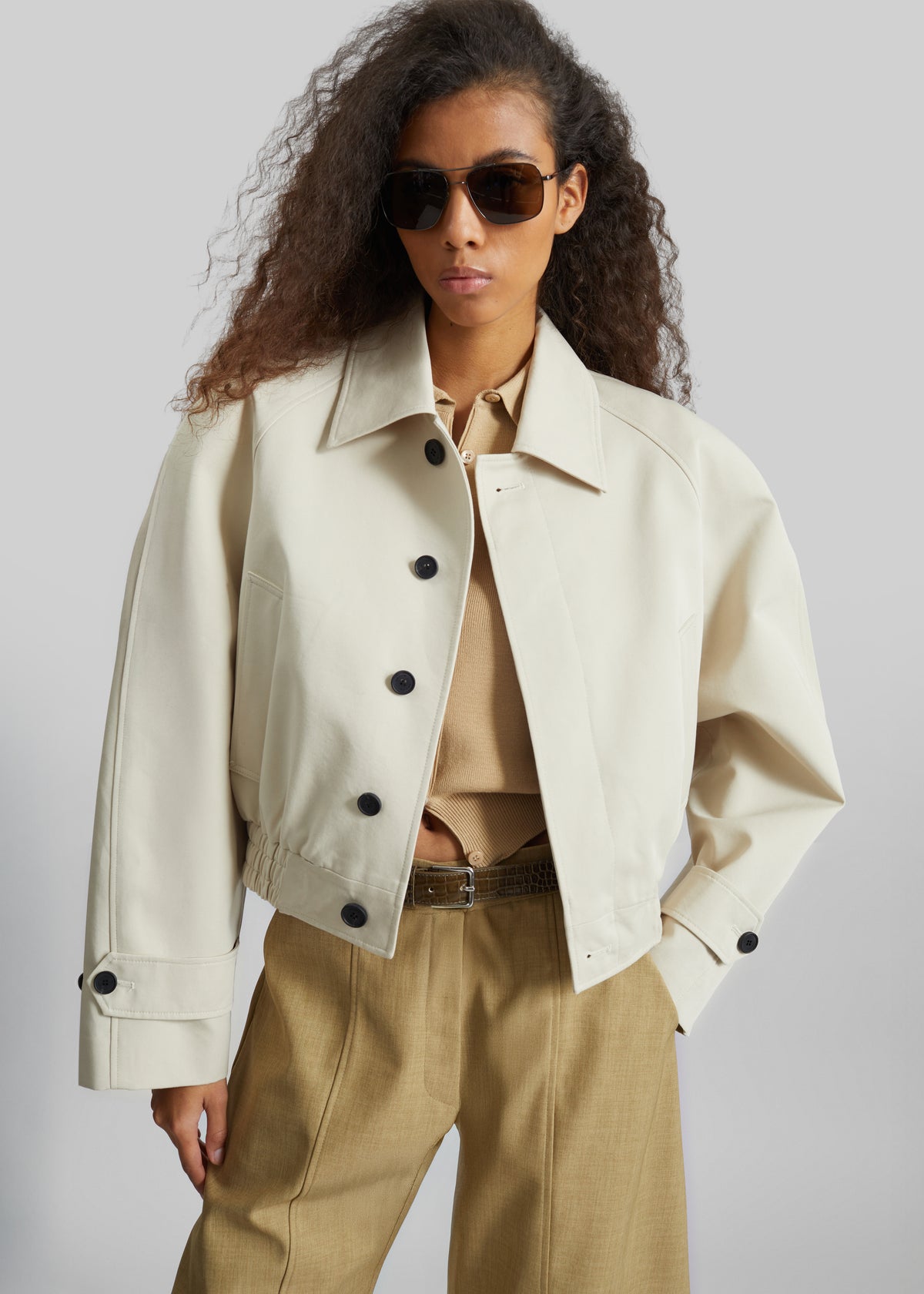 Turenne Curved Jacket - Beige - 3