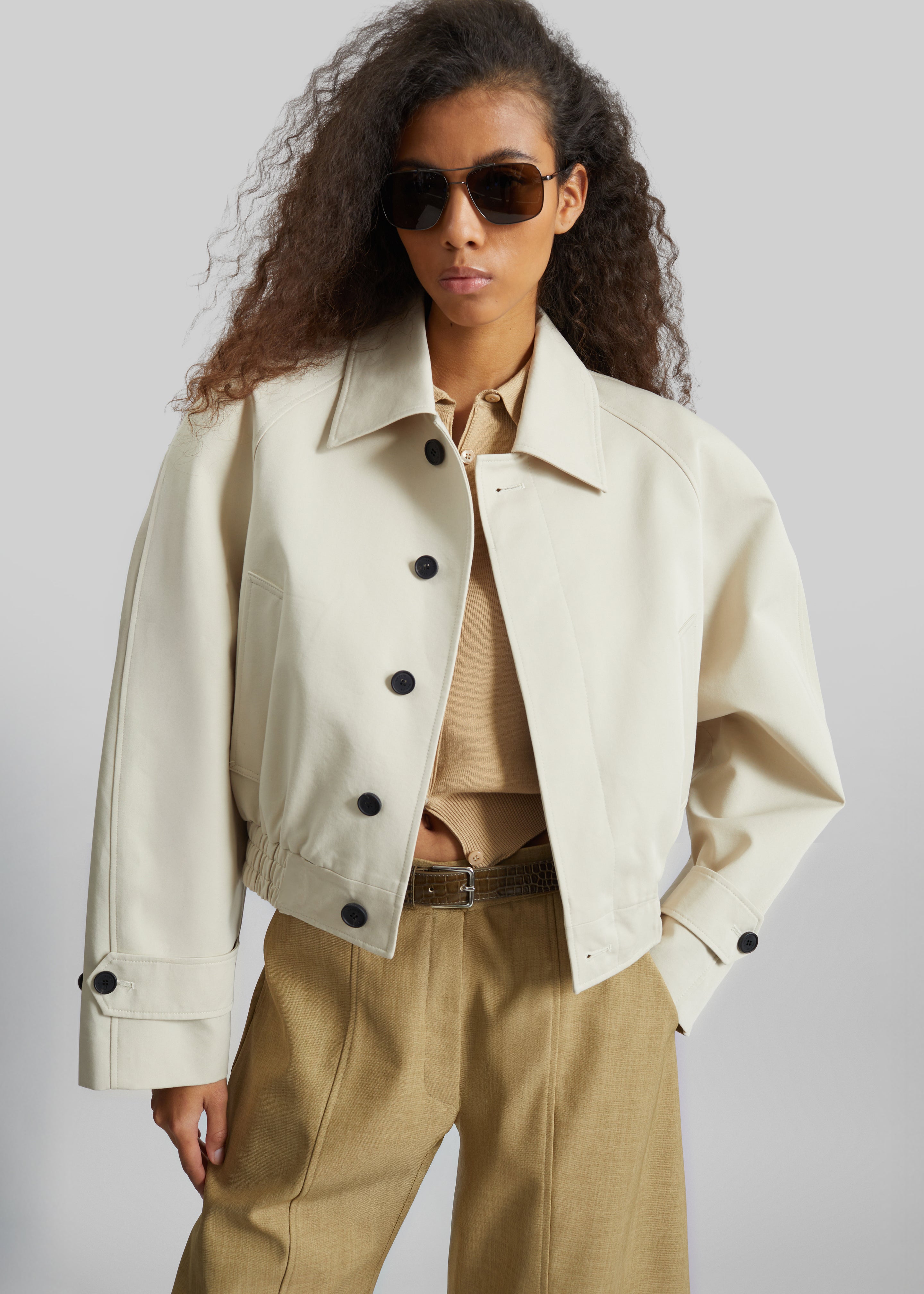 Turenne Curved Jacket - Beige - 3