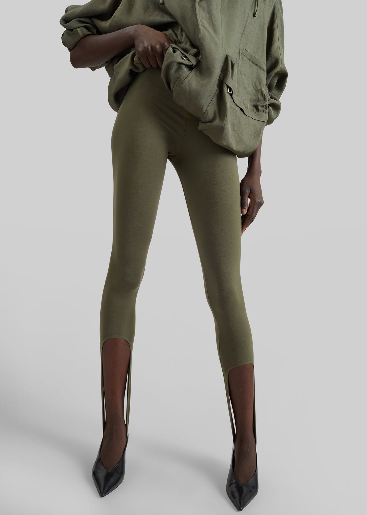 Twilla Stirrup Leggings - Olive - 2