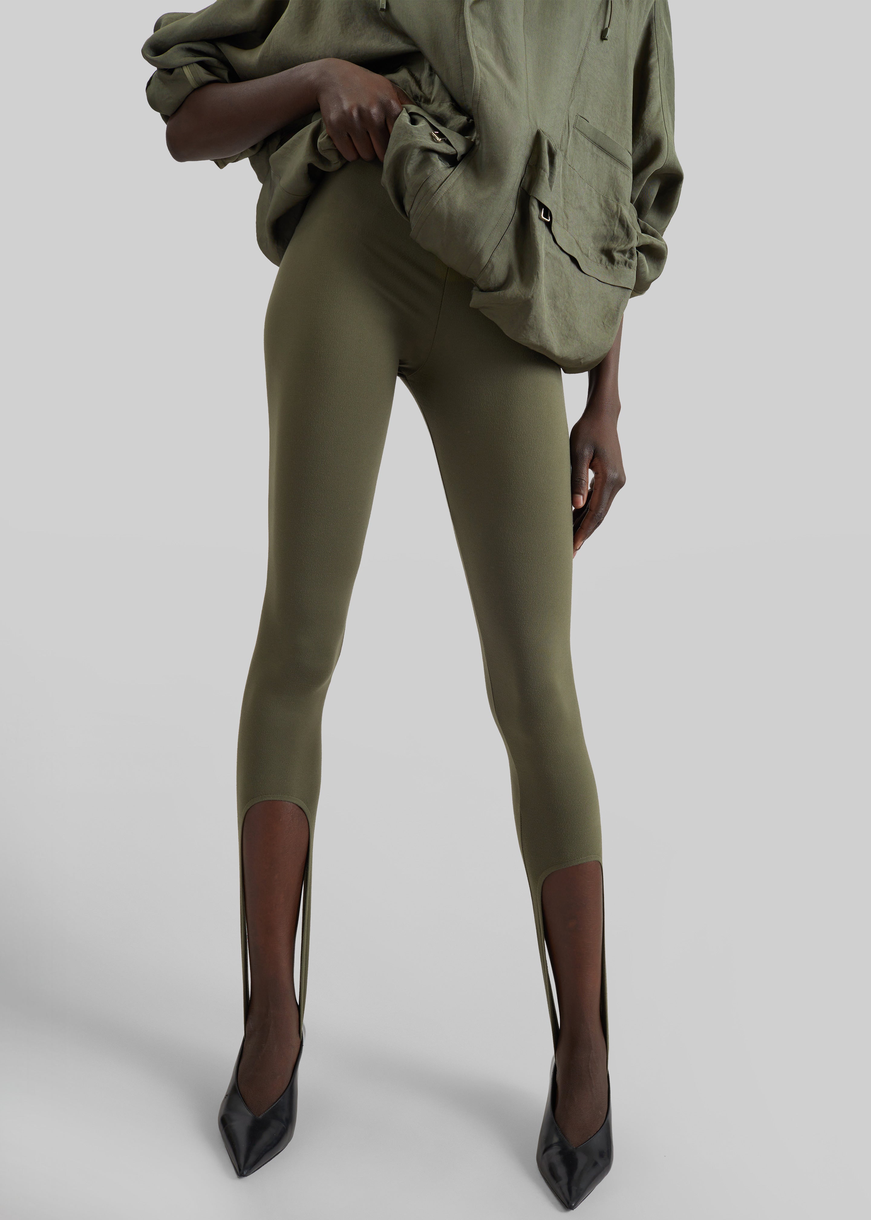 Twilla Stirrup Leggings - Olive - 2
