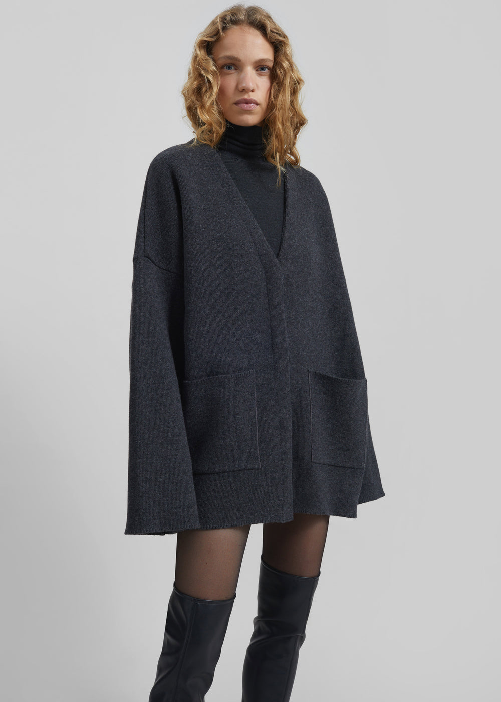 Tynset Oversized Cardigan - Charcoal