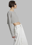 Tilla Boatneck Top - Black Stripe