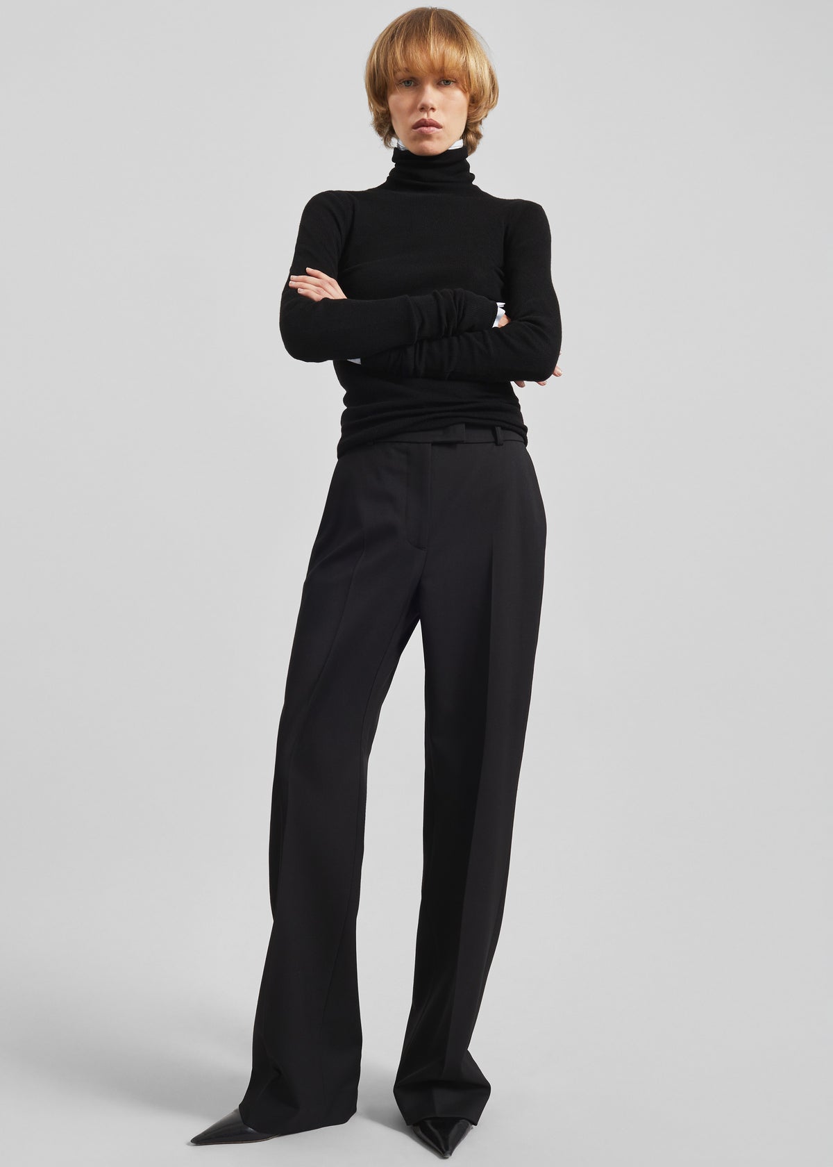 Utica Thin Turtleneck Sweater - Black - 3