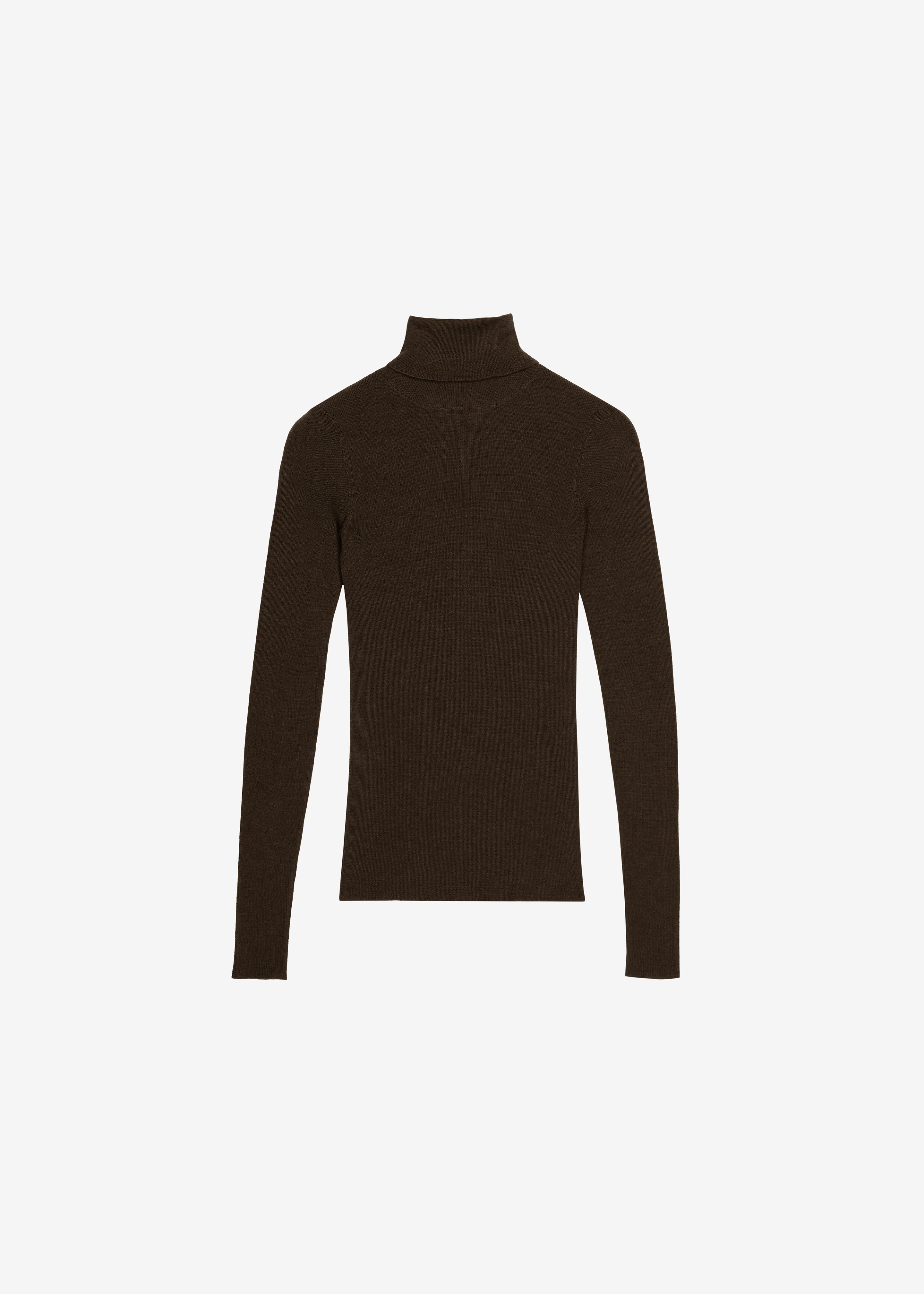 Utica Thin Turtleneck Sweater - Brown - 5