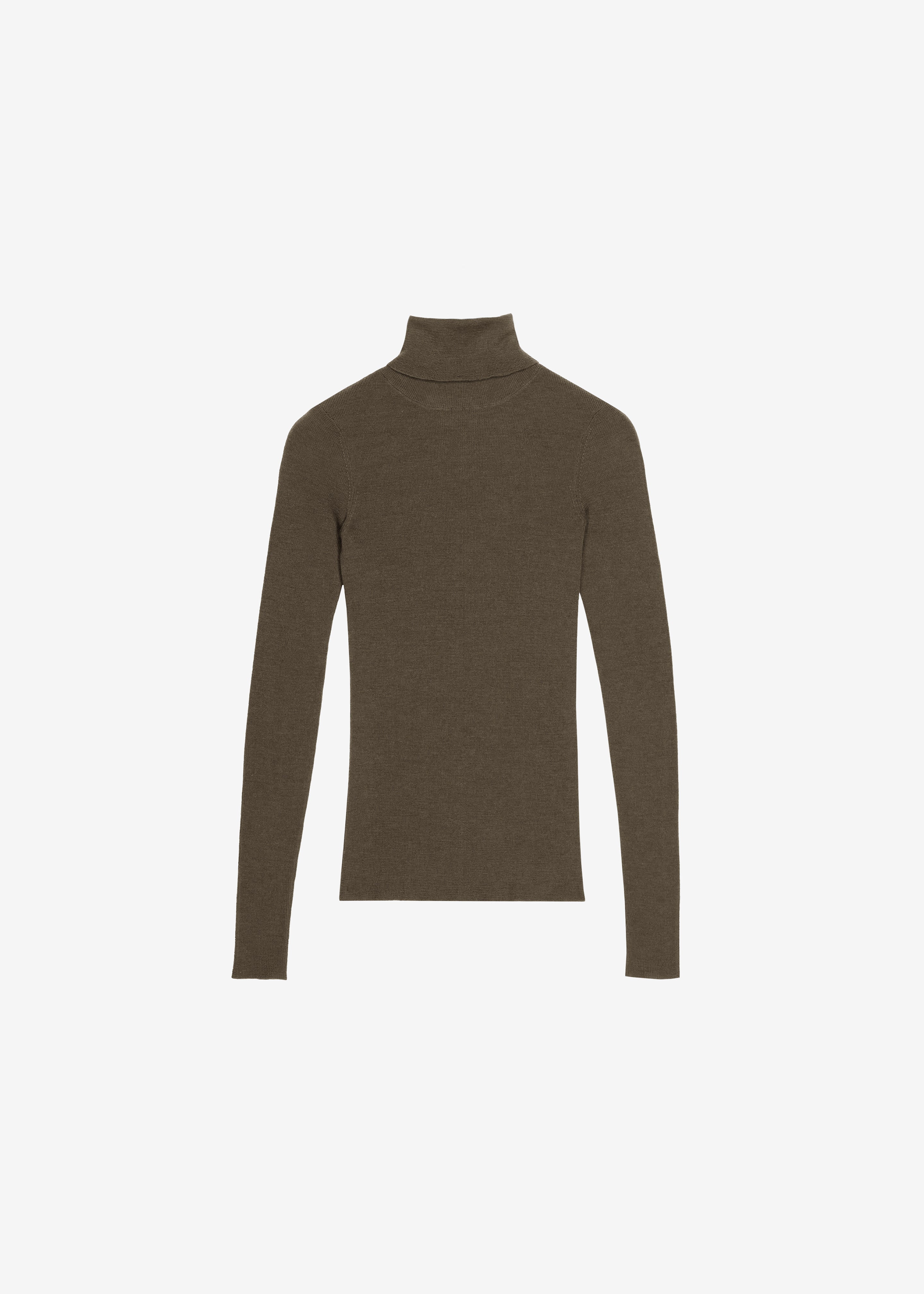 Utica Thin Turtleneck Sweater - Olive - 4