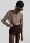 Vail Brushed Wool Hot Pants - Brown