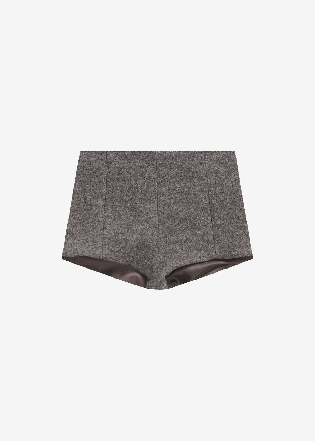 Vail Brushed Wool Hot Pants - Grey Melange - 7