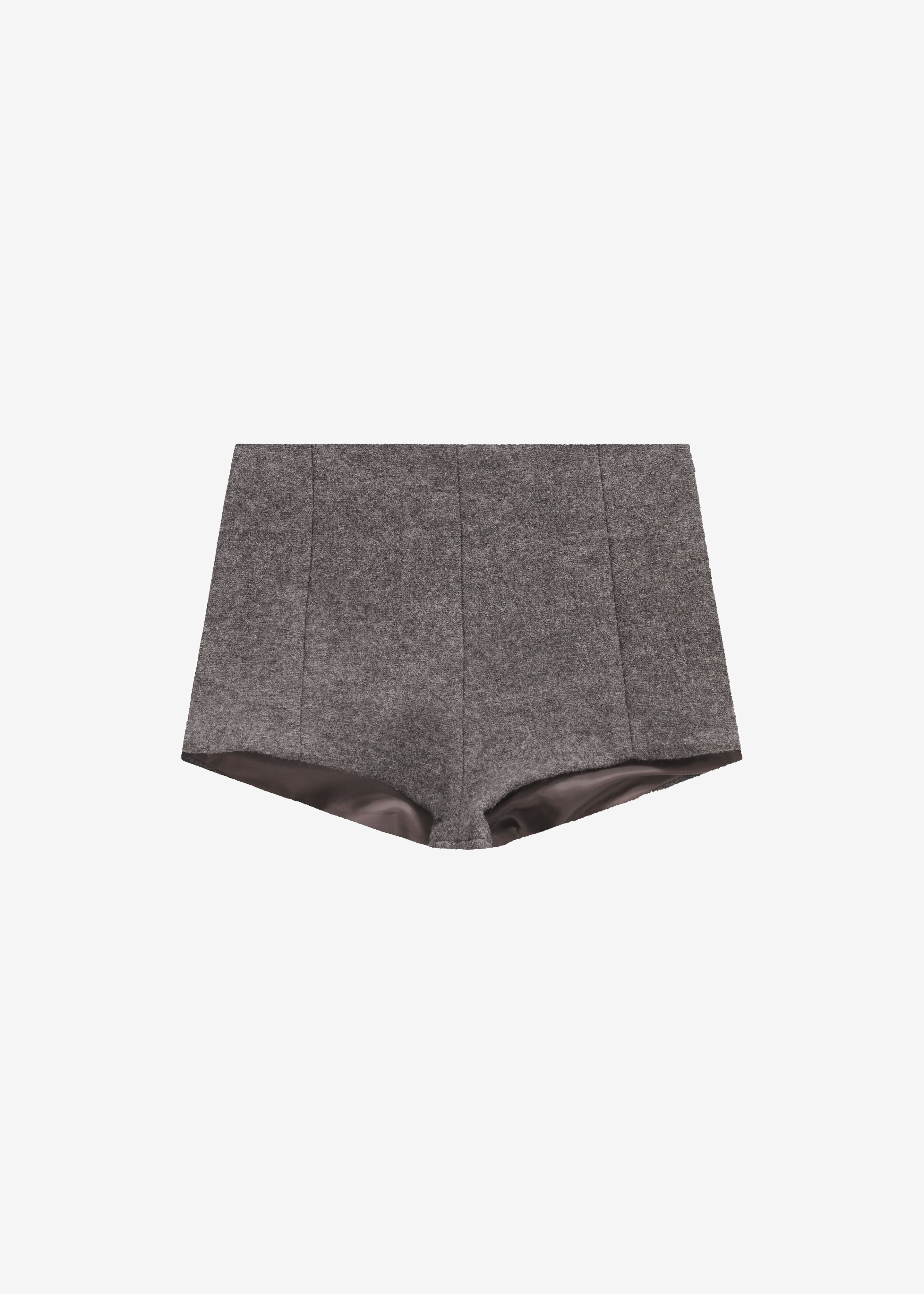 Vail Brushed Wool Hot Pants - Grey Melange - 7
