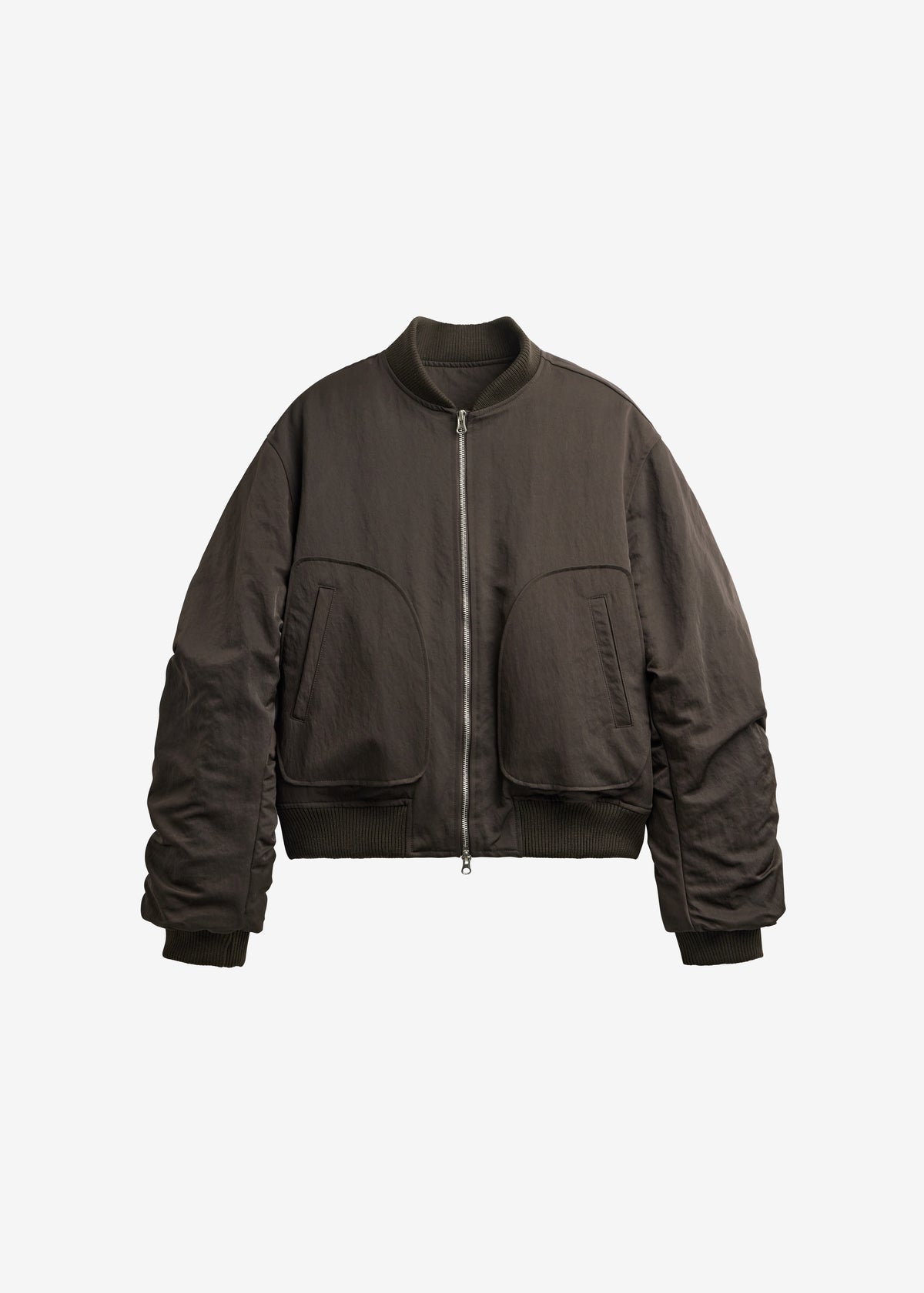 Valdres Padded Bomber Jacket - Brown - 8