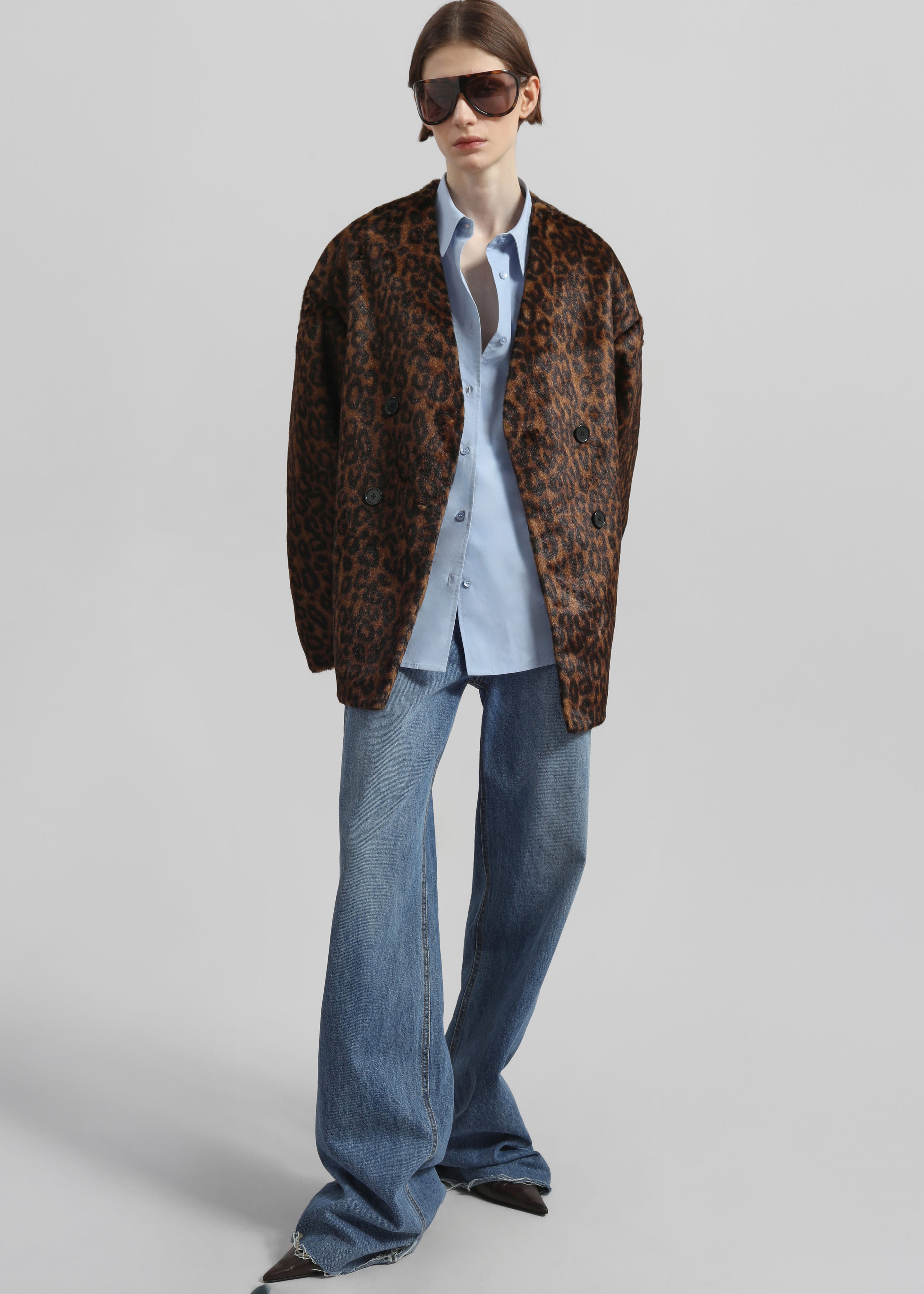 Valentina Faux Fur Leopard Jacket - Brown - 6