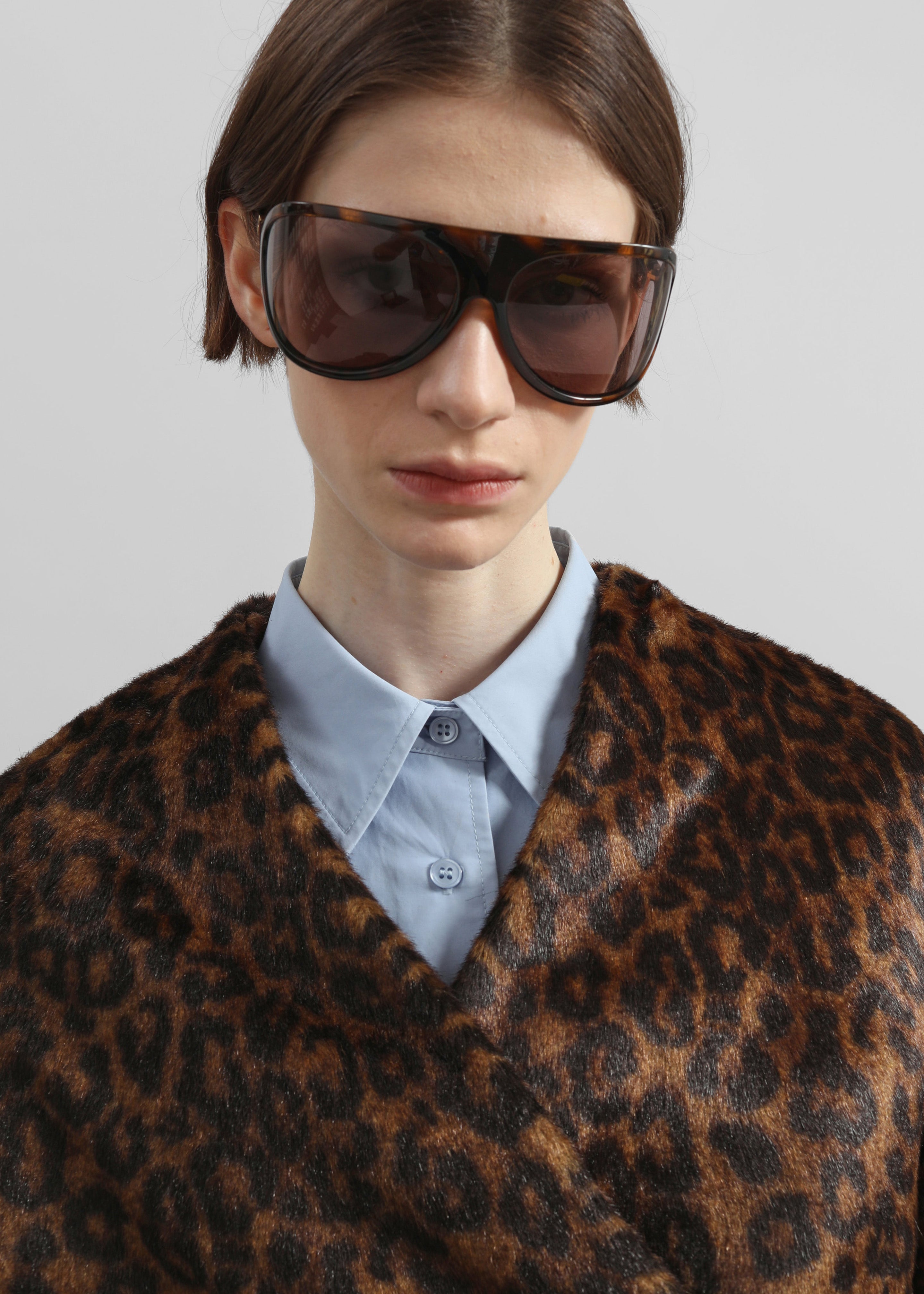 Valentina Faux Fur Leopard Jacket - Brown - 7