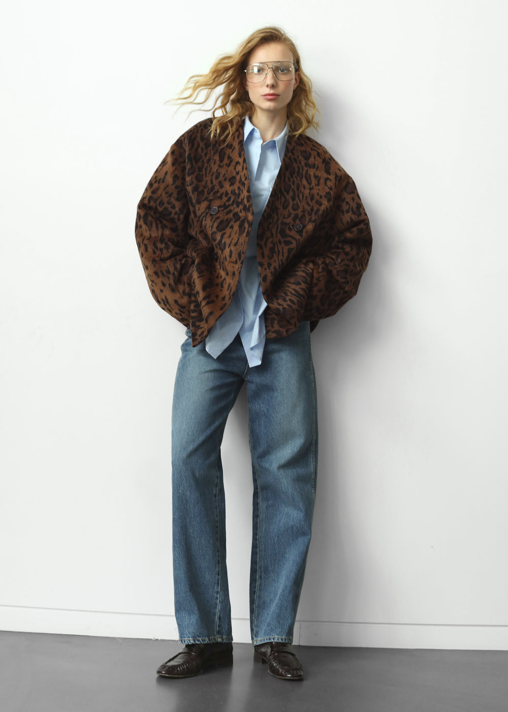 Valentina Faux Fur Leopard Jacket - Brown - 1