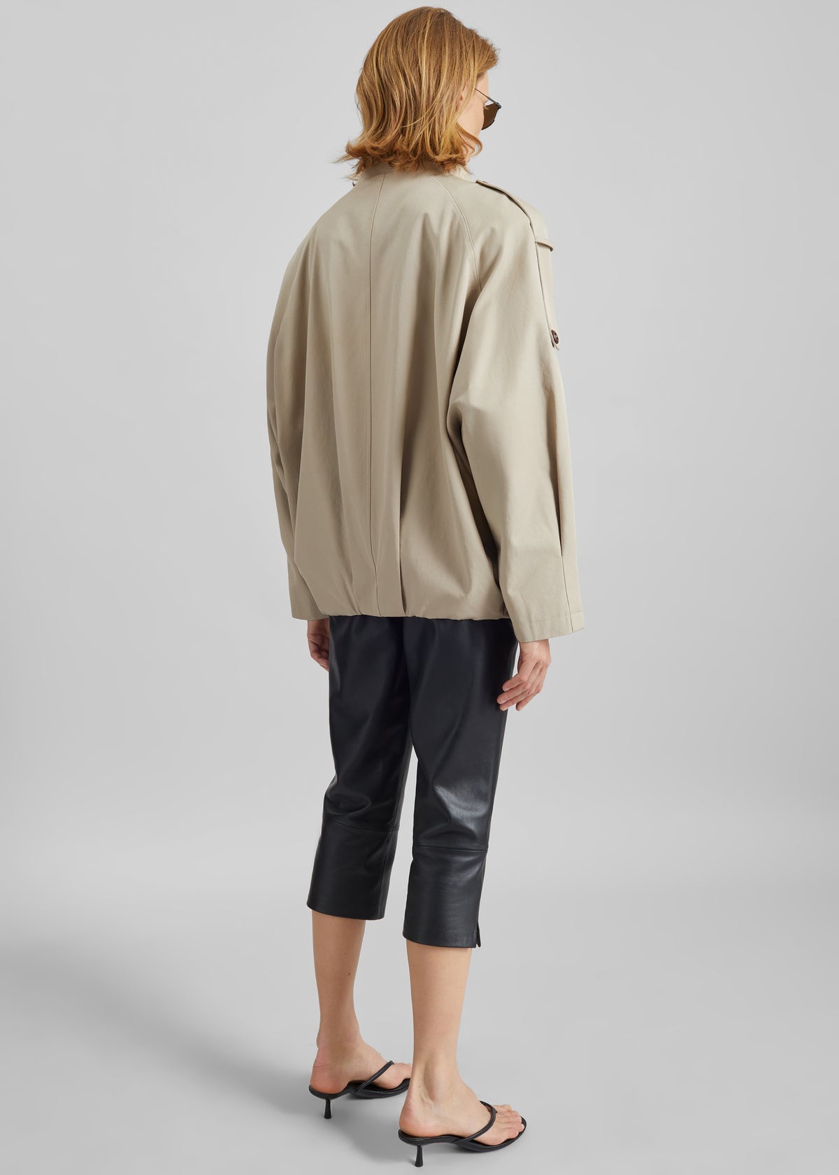 Vallby Belted Short Trench - Beige - 6