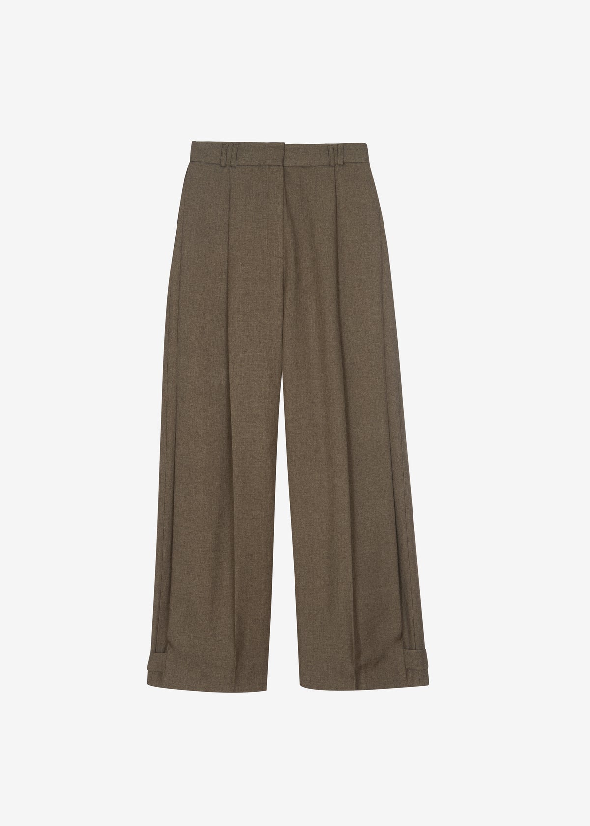 Vallsta Tailored Trousers - Brown Melange - 10