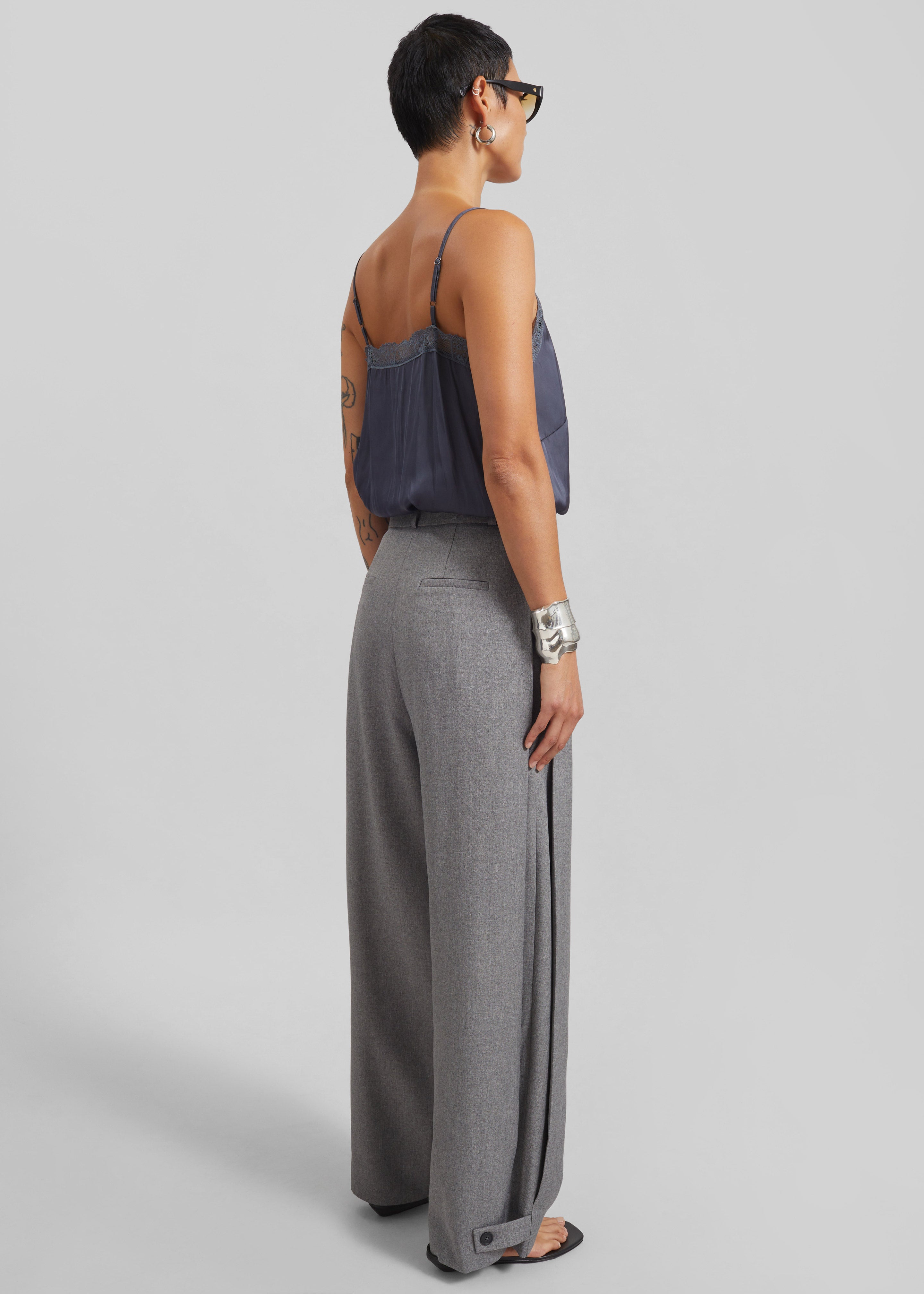 Vallsta Tailored Trousers - Grey Melange – The Frankie Shop