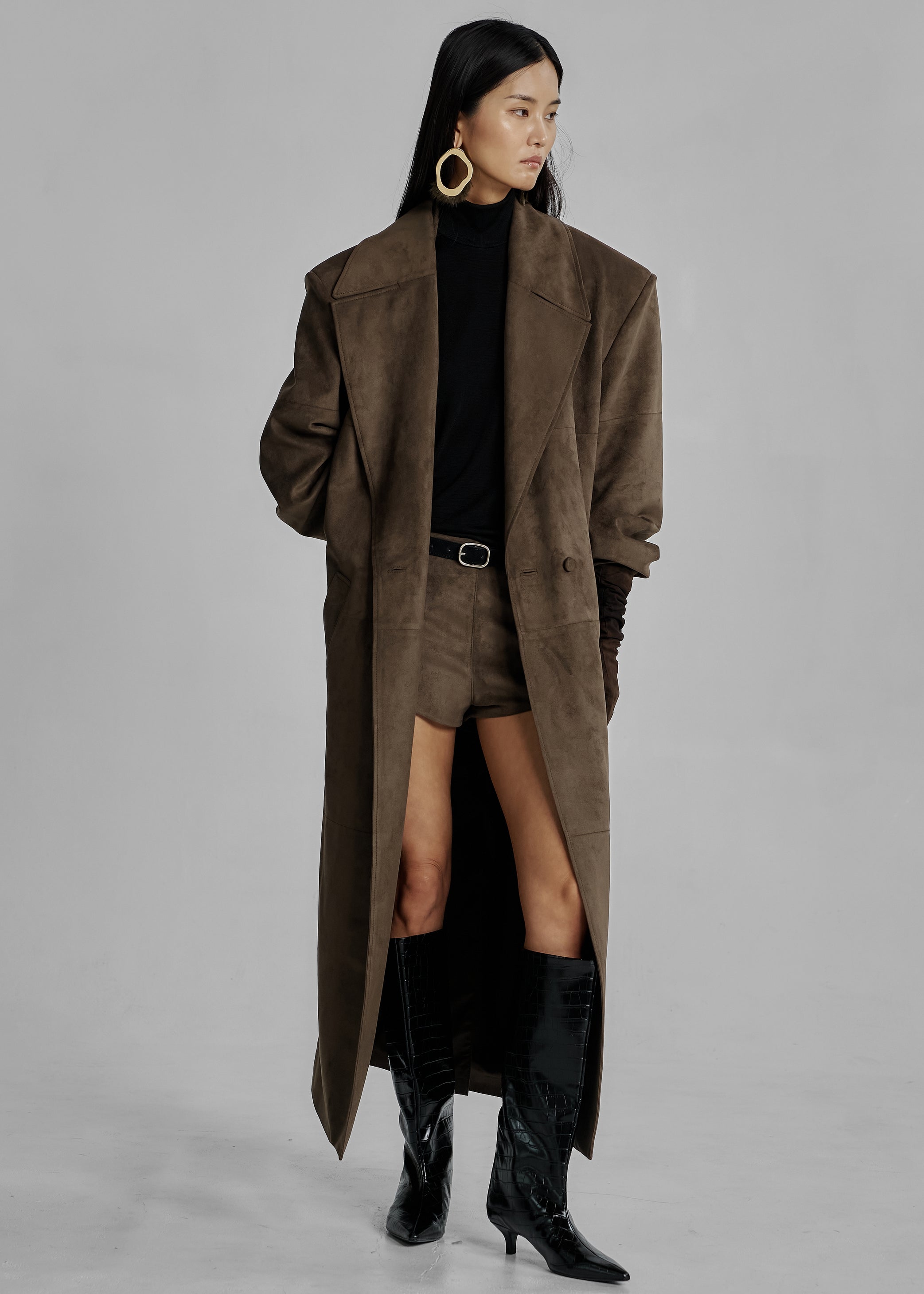 Shop the look image for Valmere Faux Suede Hot Pants - Brown