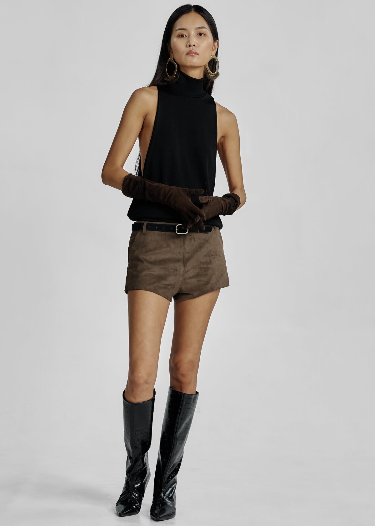 Valmere Faux Suede Hot Pants - Brown - 10