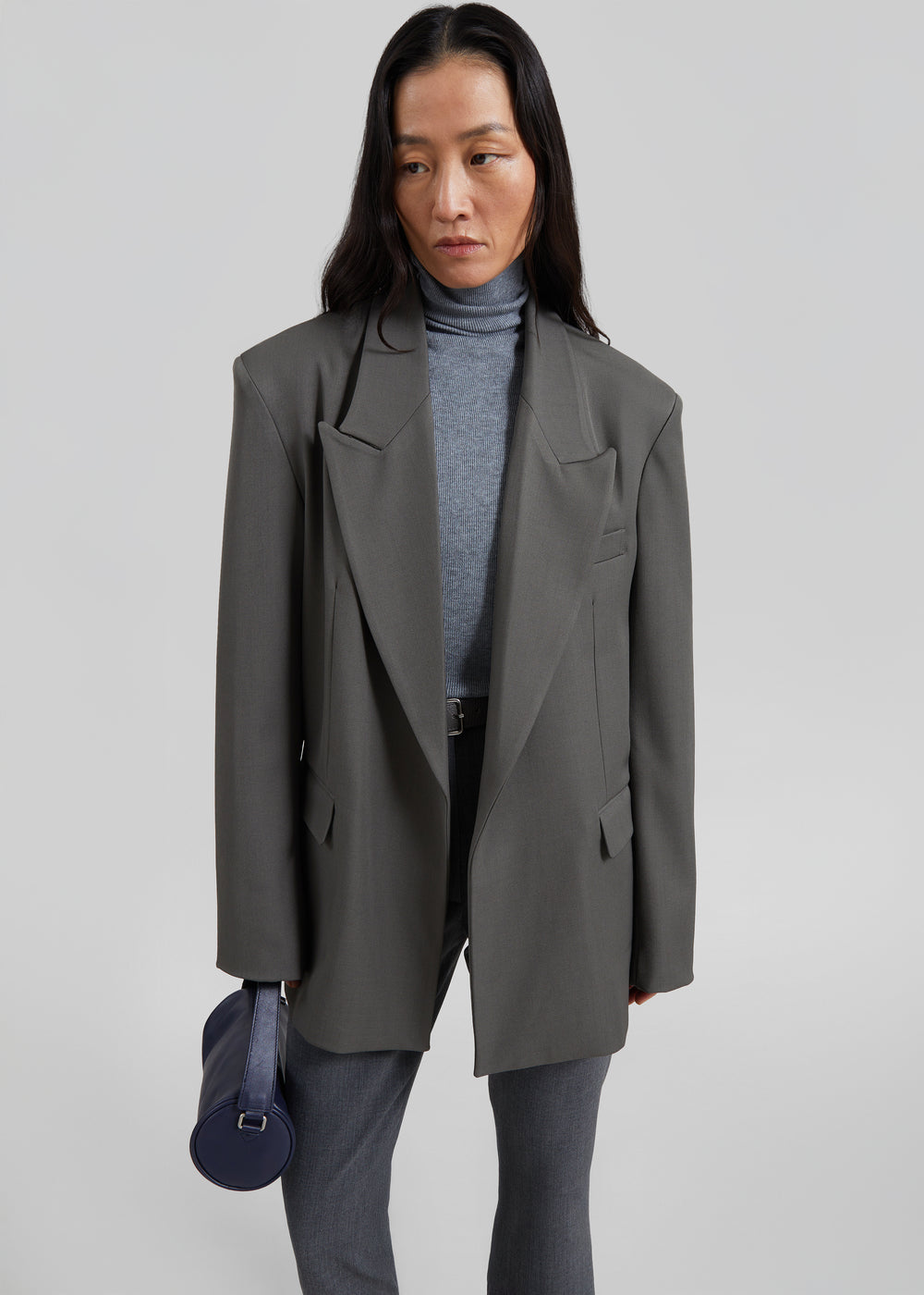 Valmy Oversized Blazer - Storm Grey - 1