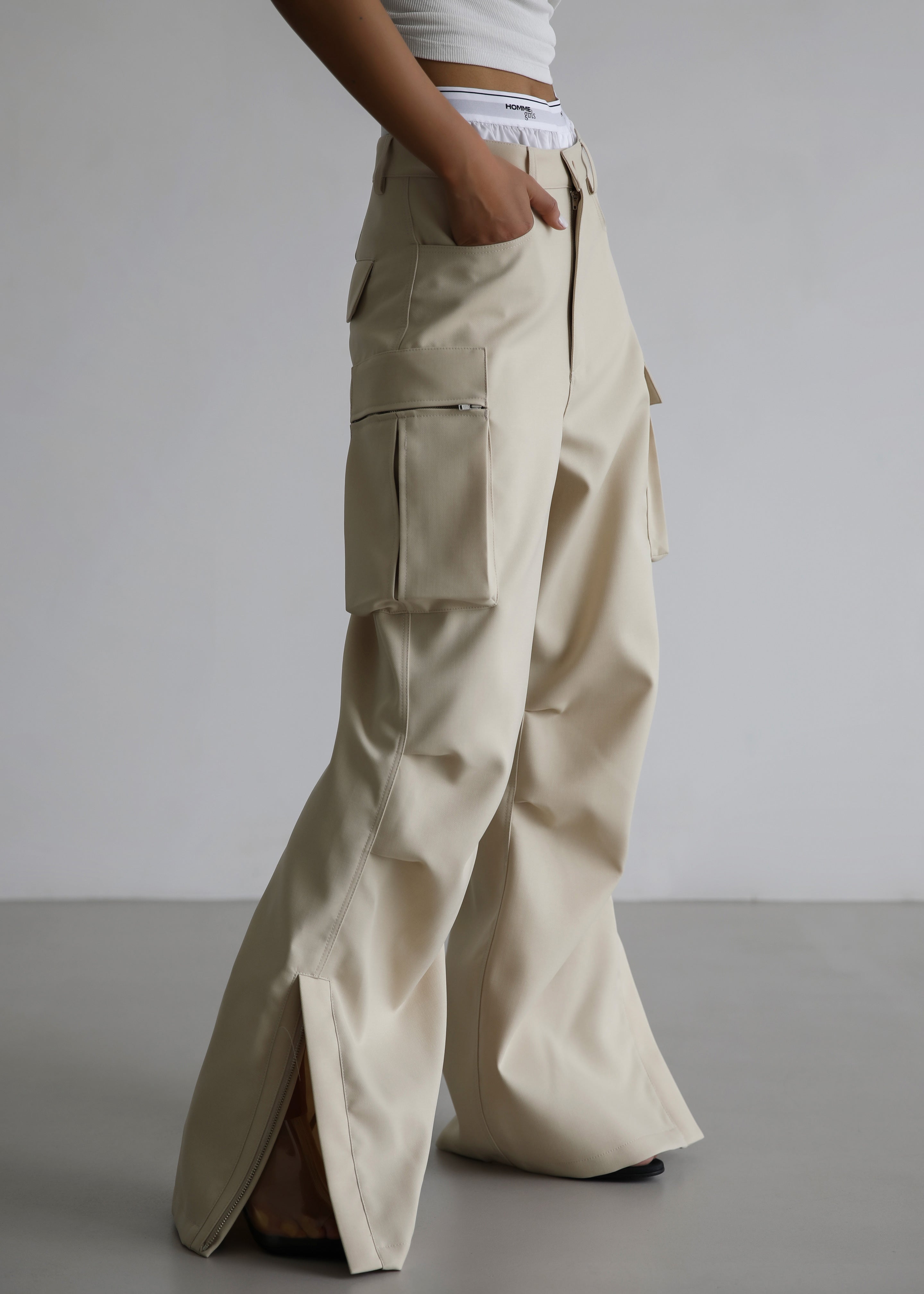 Valo Cargo Pants - Beige – The Frankie Shop